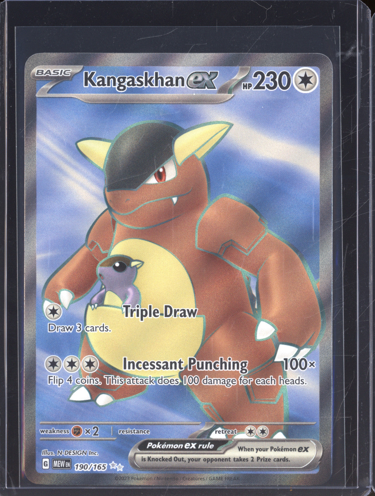 Kangaskhan ex 2023 Pokemon 151 MEW 190/165 Ultra Rare