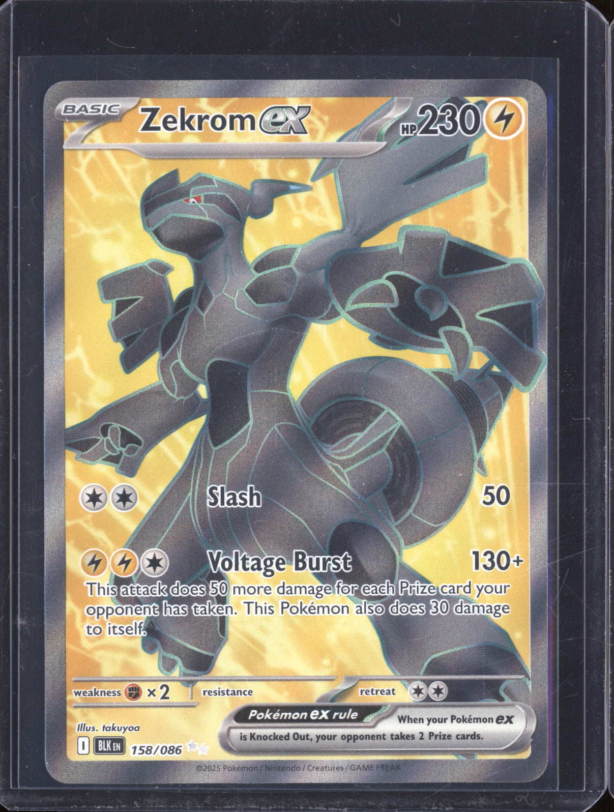 Zekrom ex 2025 Pokemon Black Bolt 158/086 Ultra Rare