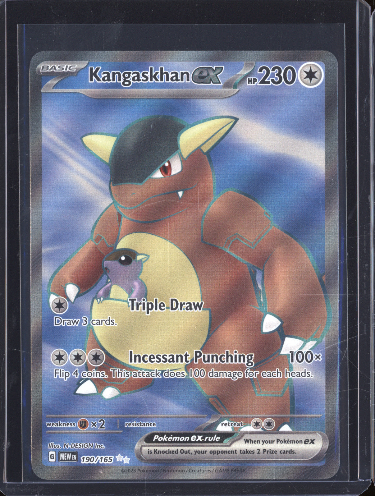 Kangaskhan ex 2023 Pokemon 151 MEW 190/165 Ultra Rare