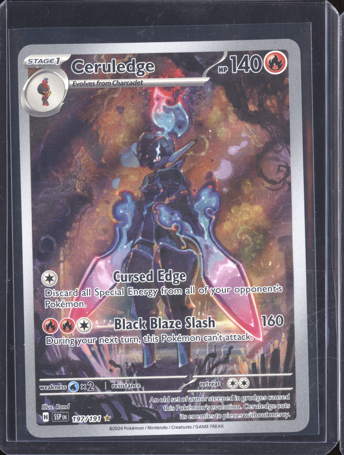Cerulegde 2024 Pokemon Surging Sparks SSP 197/191 Illustration Rare