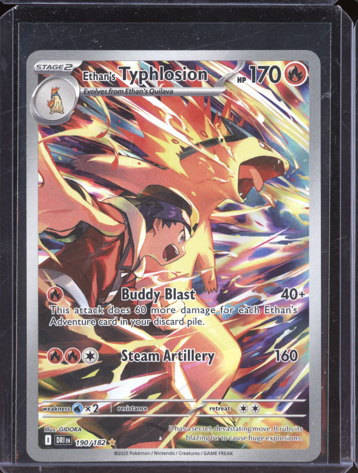 2025 Pokemon Destined Rivals 190/182 Ethan's Typhlosion Illustration Rare