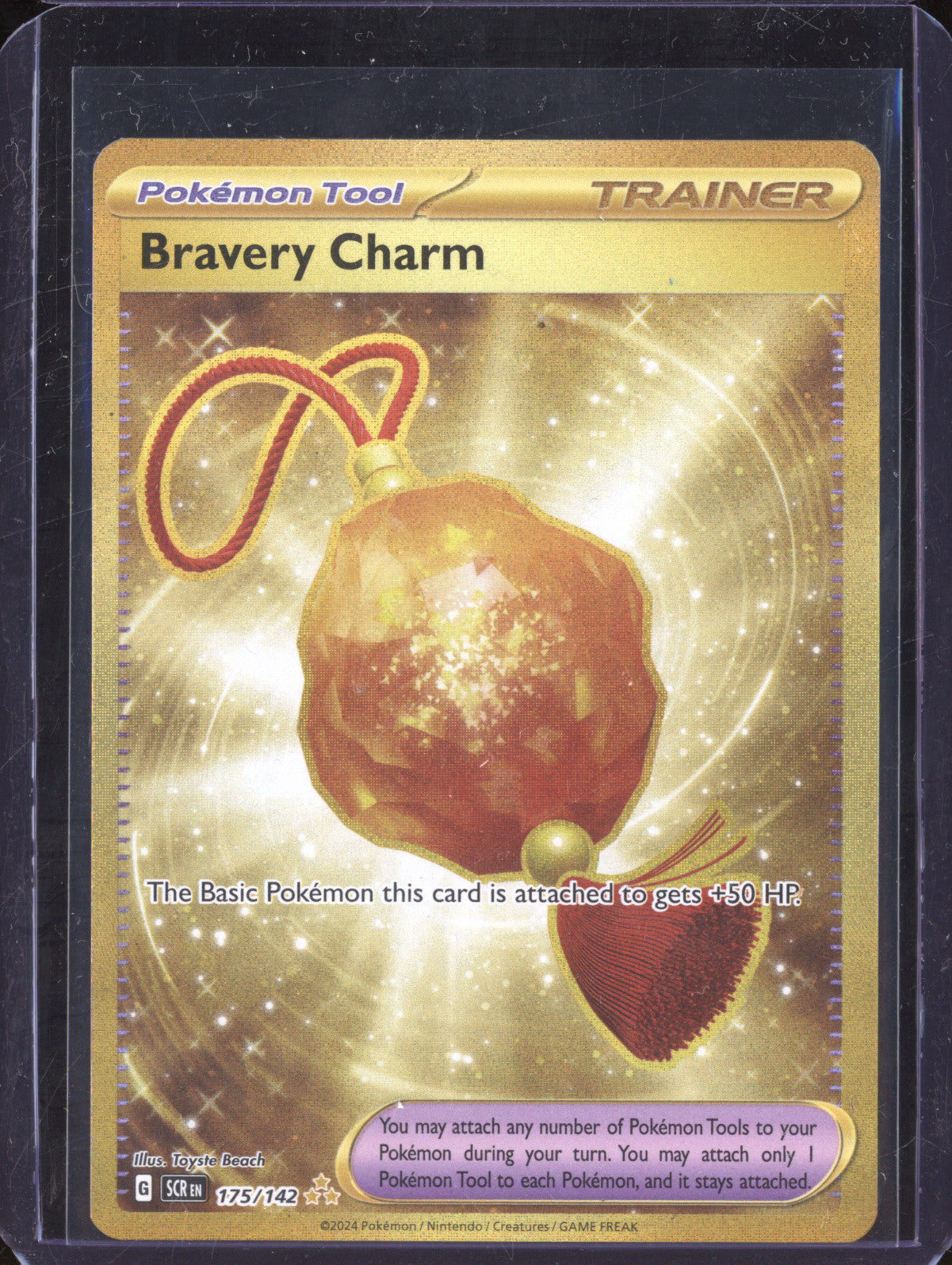 Bravery Charm 2024 Pokemon Stellar Crown 175/142 Hyper Rare