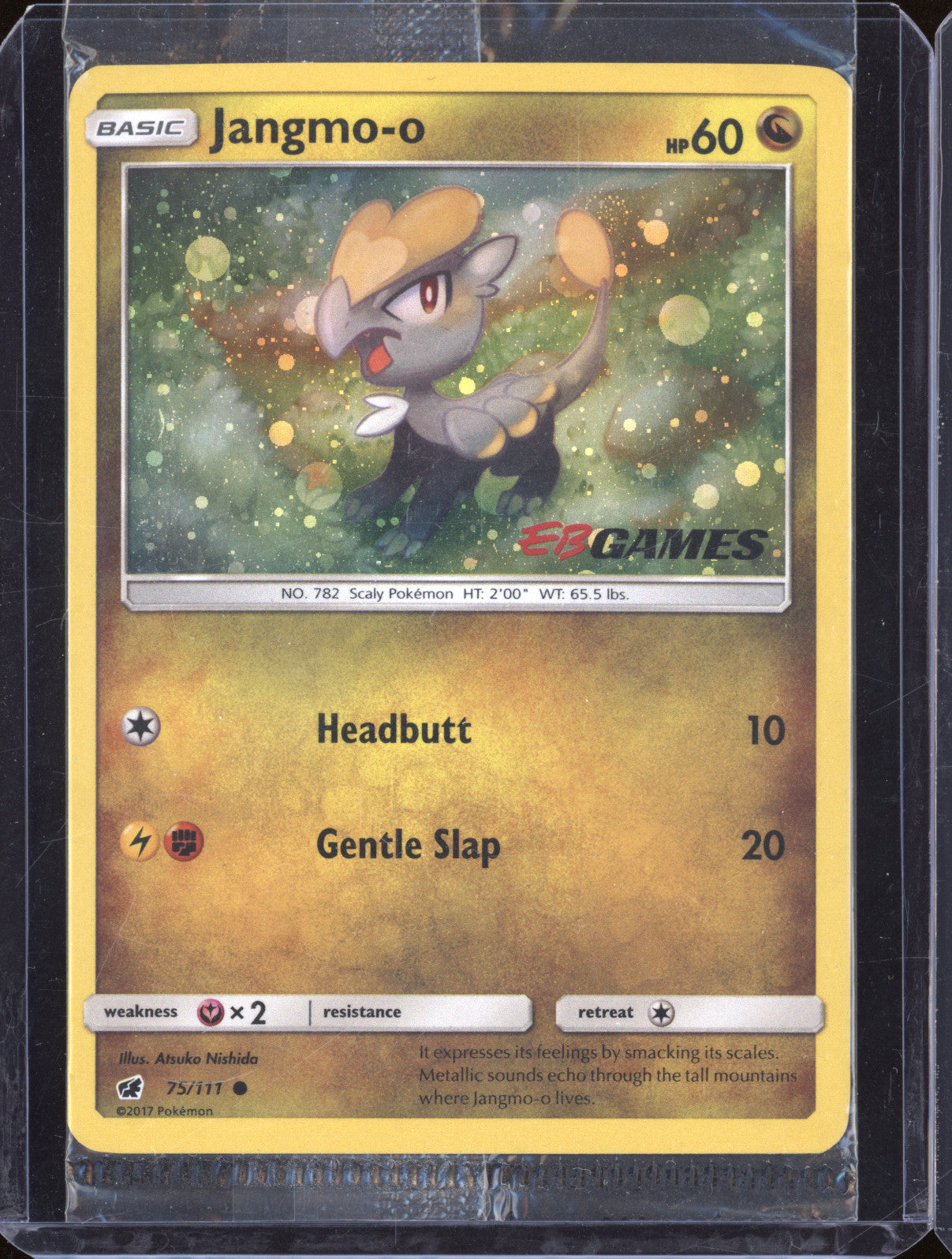 2017 Pokemon Crimson Invasion 75 Jangmo-o EB Games Holo Sealed