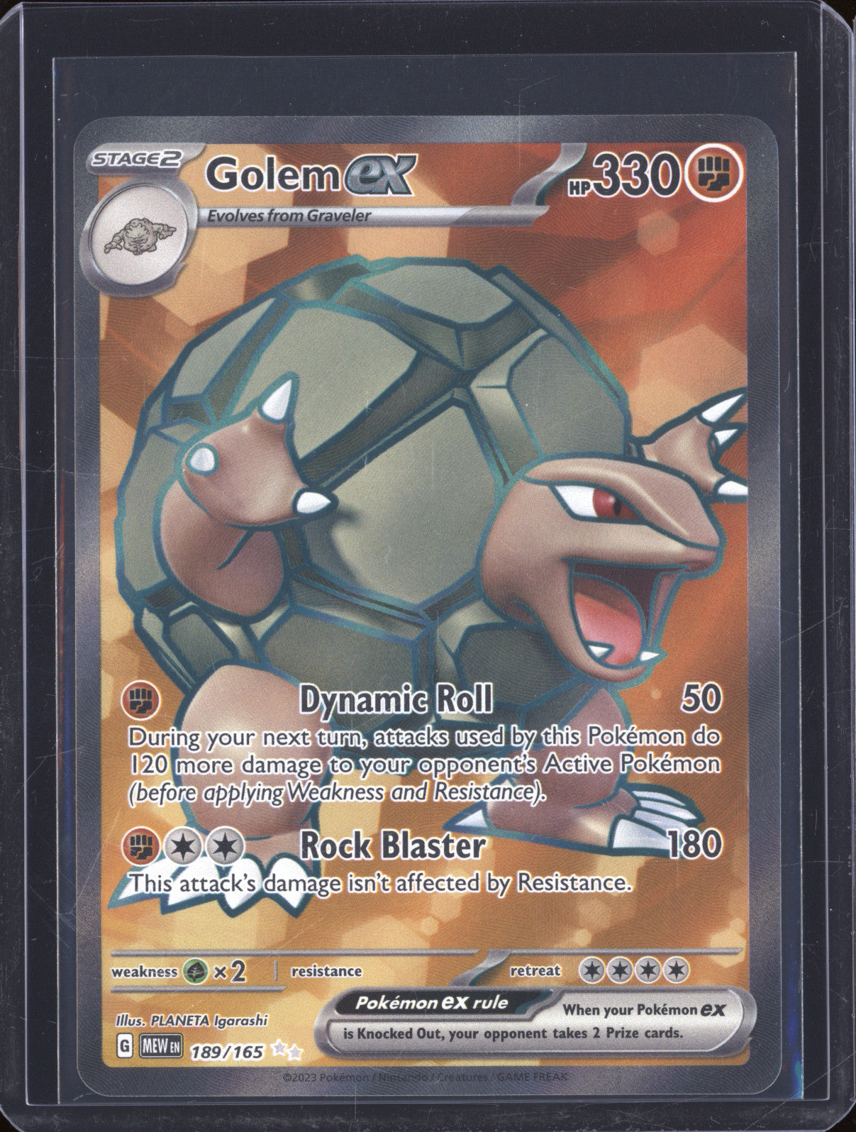 Golem ex 2023 Pokemon 151 MEW 189/165 Ultra Rare