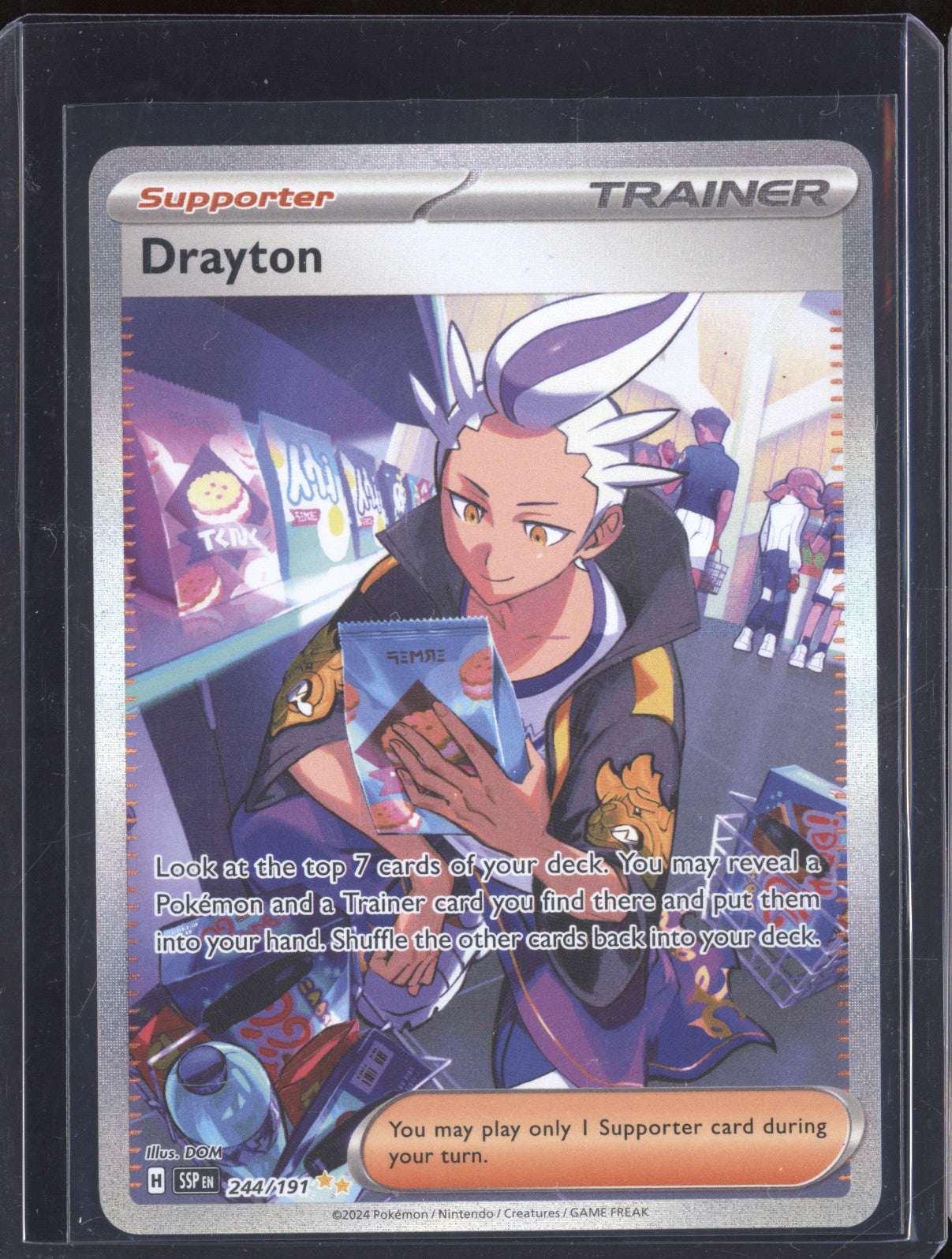 Drayton 2024 Pokemon Surging Sparks SSP 244/191 Special Illustration Rare