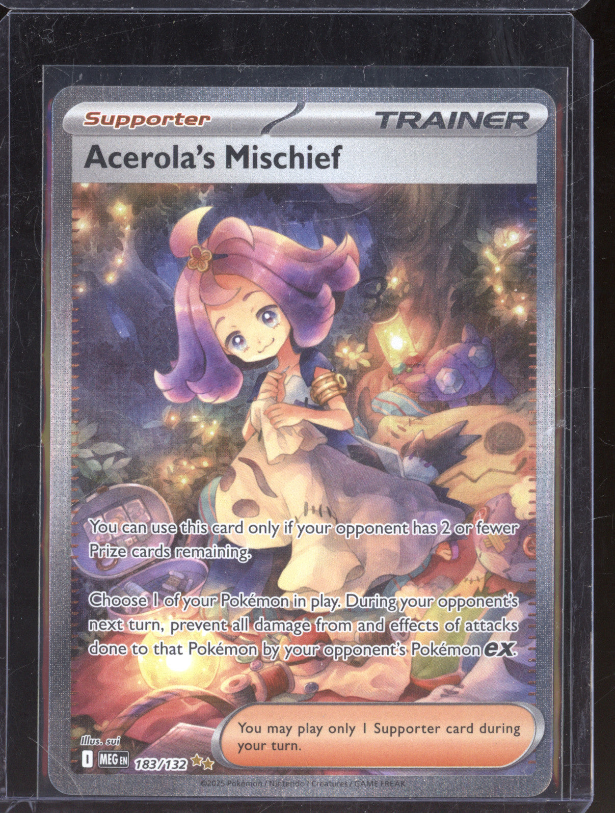 2025 Pokemon Mega Evolutions Acerola's Mischief 183 Special Illustration Rare
