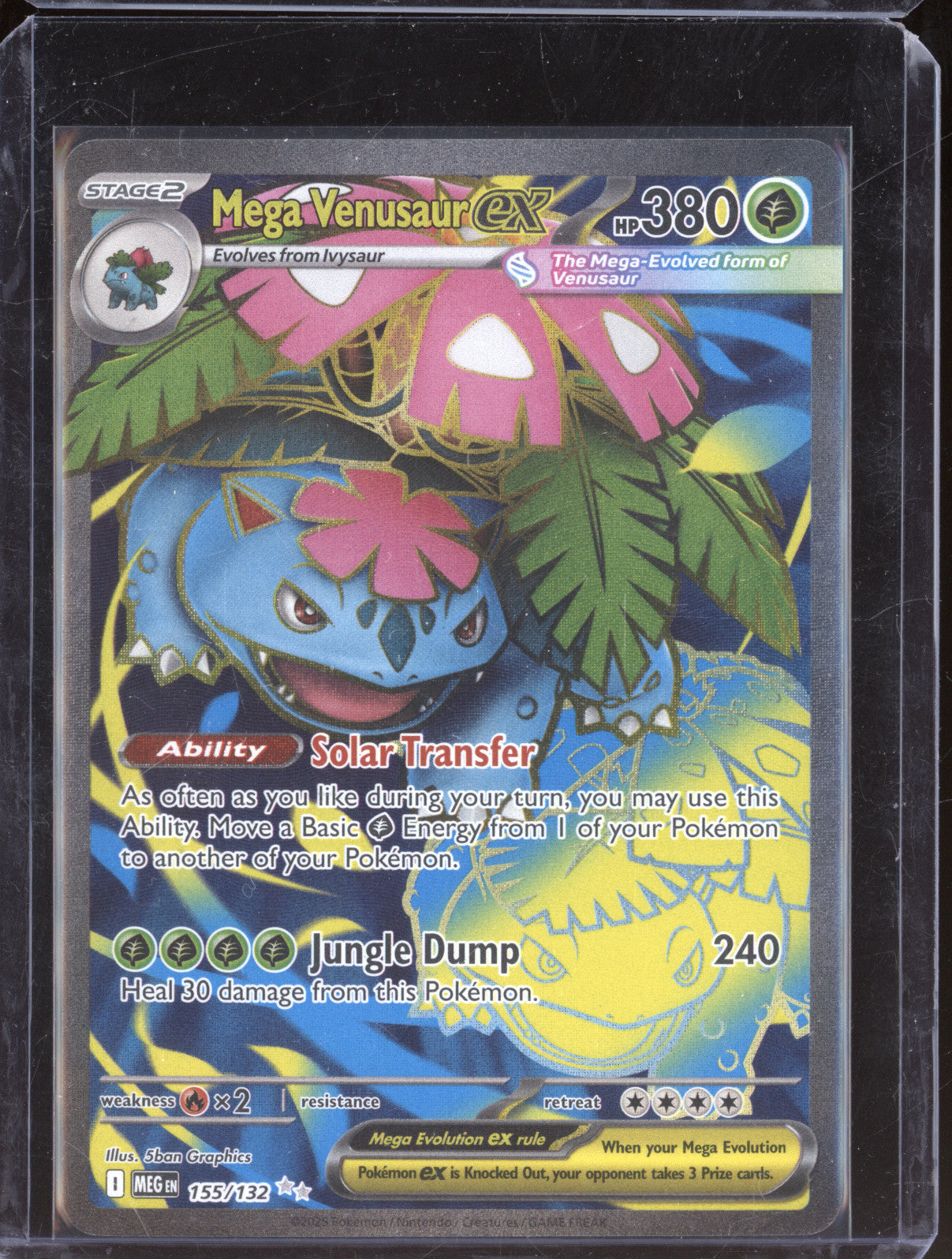 Mega Venusaur ex 2025 Pokemon Mega Evolution MEG 155/132 Ultra Rare
