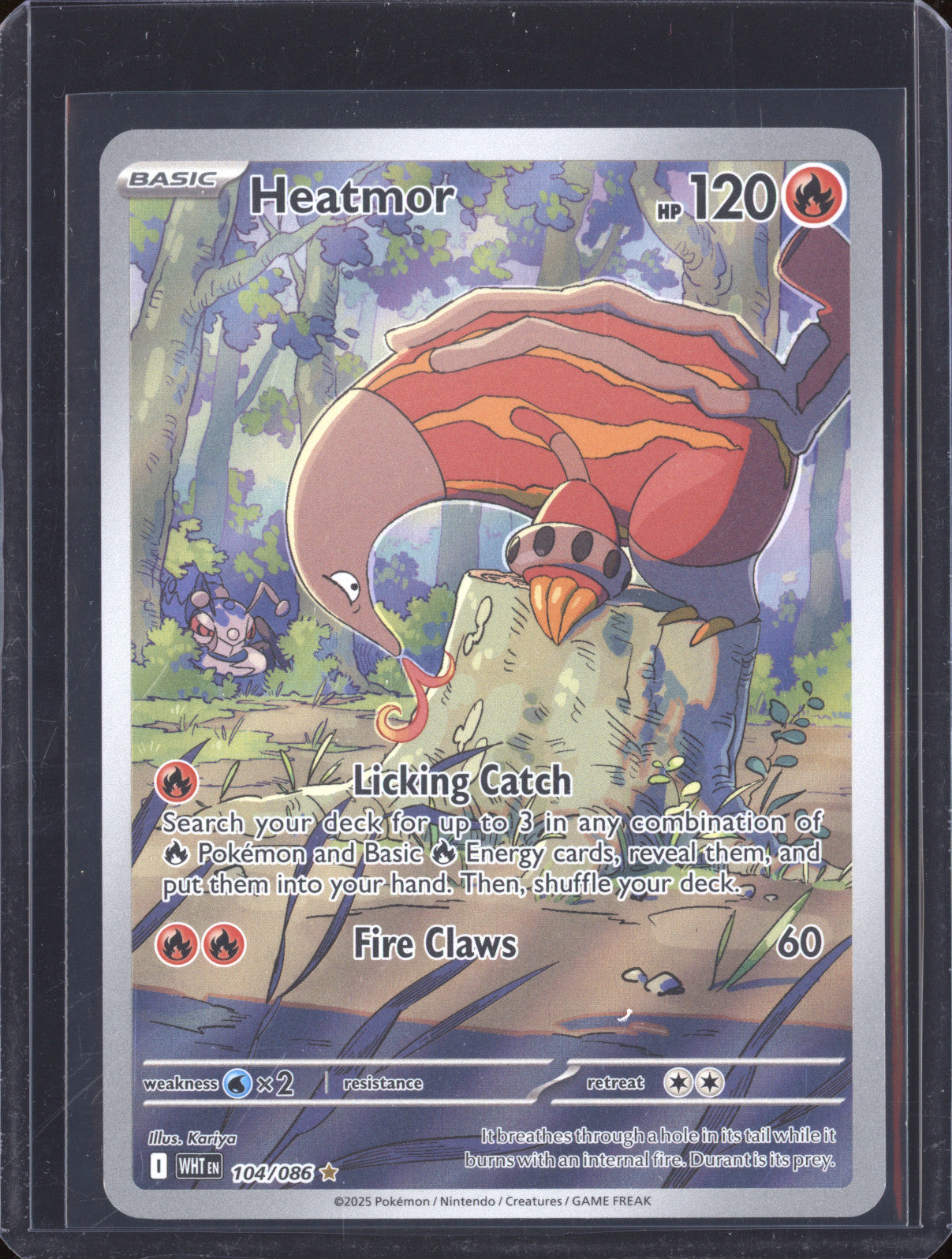 Heatmor 2025 Pokemon White Flare 104/086 Illustration Rare