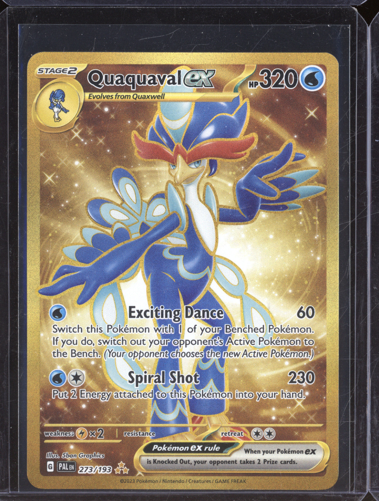 2025 Pokemon Paldea Evolved PAL 273 Quaquaval Ex Hyper Rare