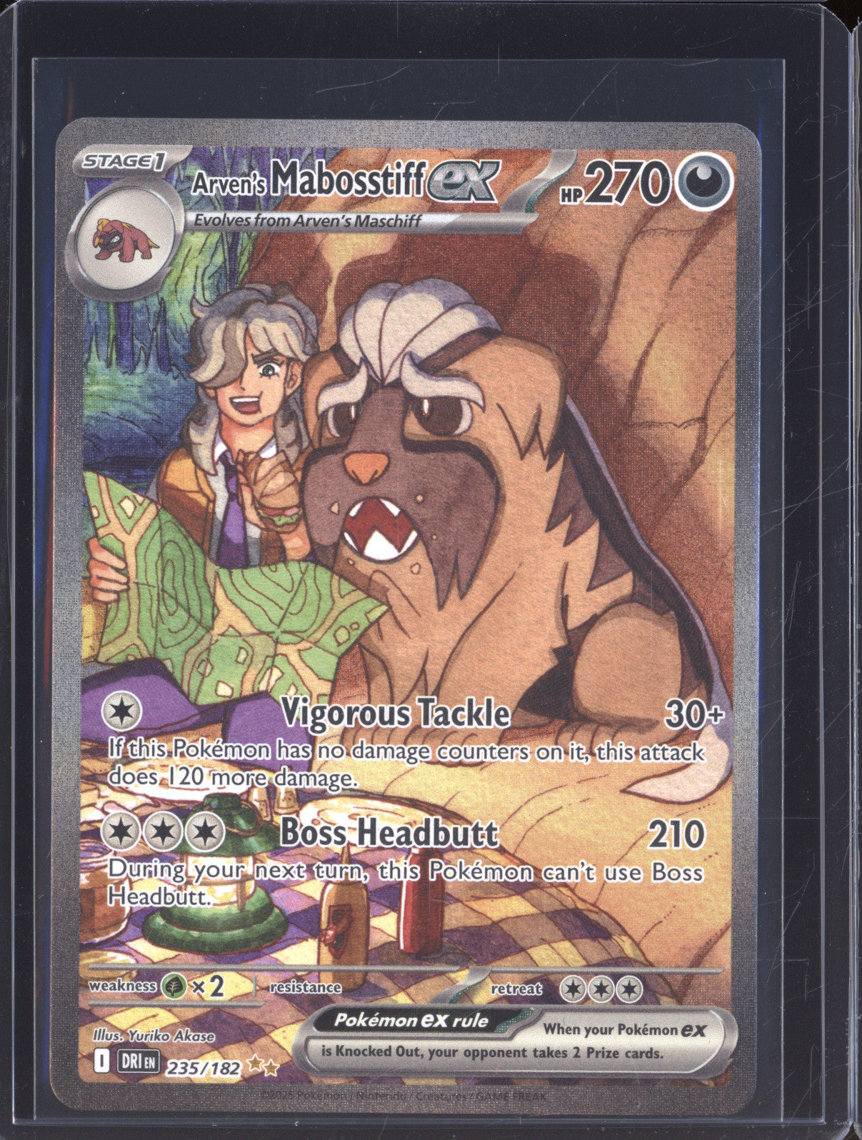 Arven's Mabosstiff Ex  Pokemon Destined Rivals DRI 235/182 Special Illustration