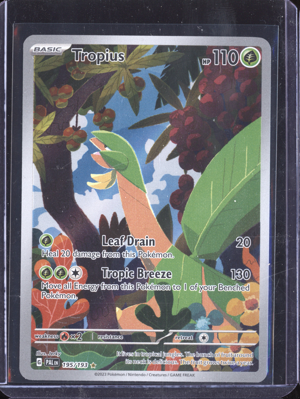 Tropius 2023 Pokemon Paldea Evolved 195/193 Illustration Rare