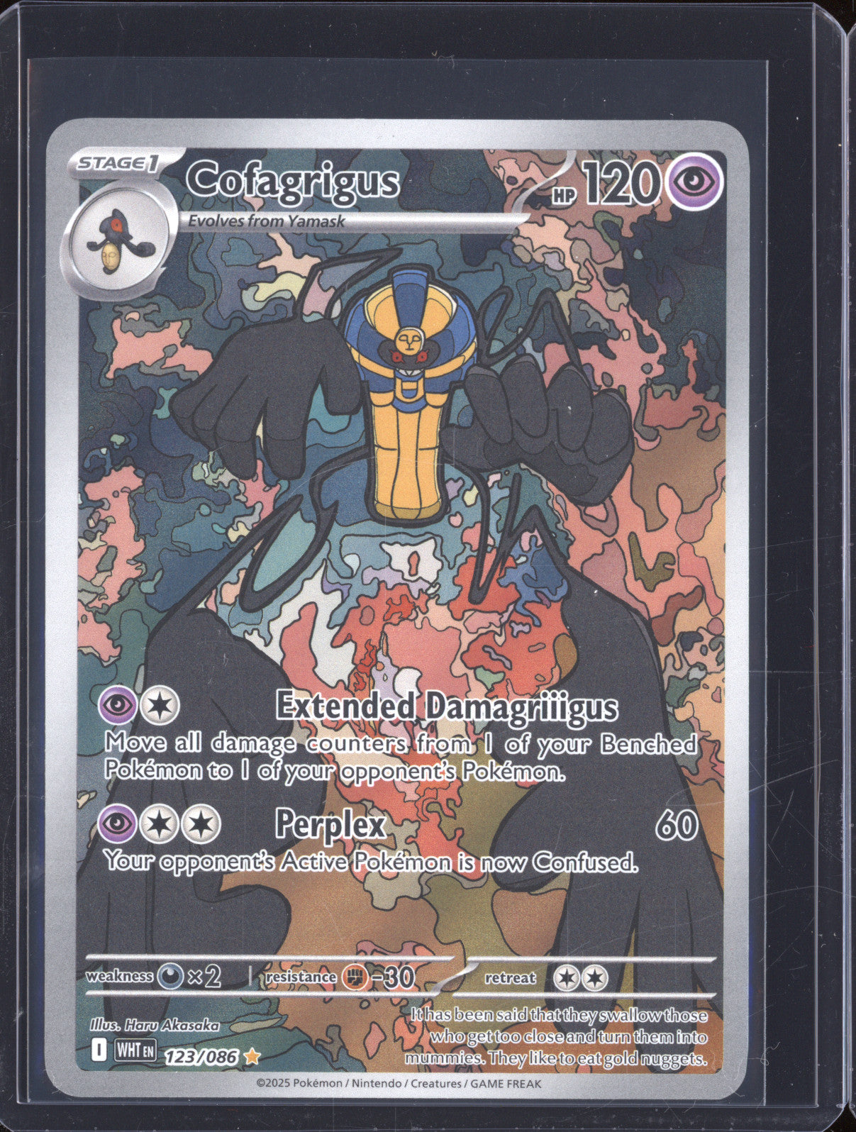 Cofagrigus 2025 Pokemon White Flare WHT 123/086 Illustration Rare