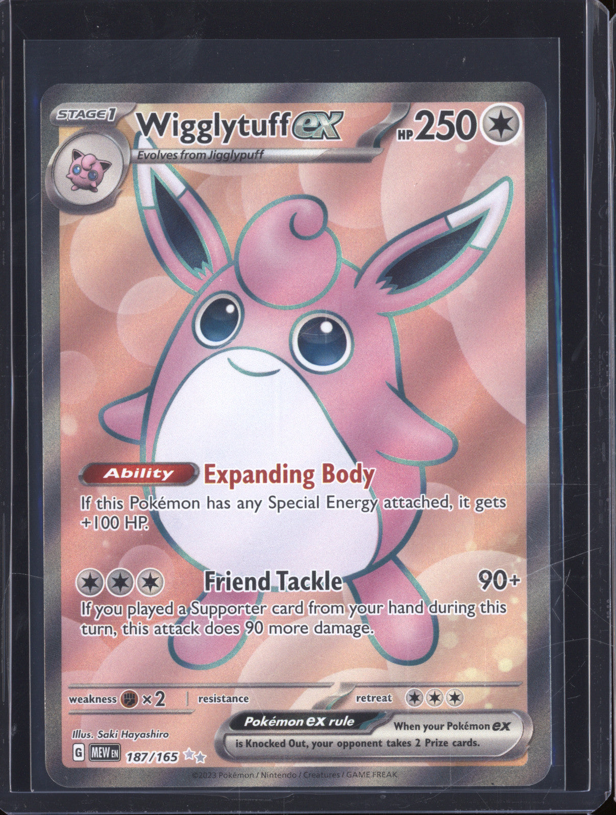 Wigglytuff ex 2023 Pokemon 151 MEW 187/165 Ultra Rare