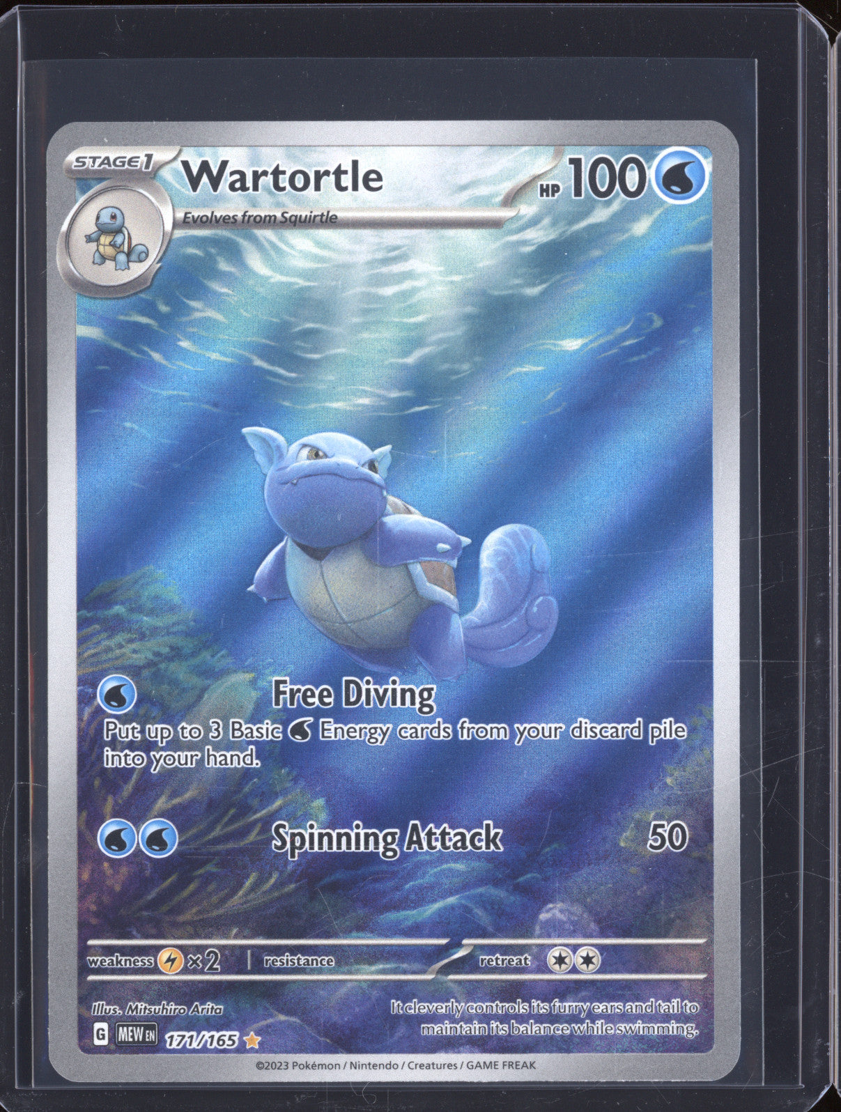 Wartortle 2023 Pokemon 151 MEW 171/165 Illustration Rare