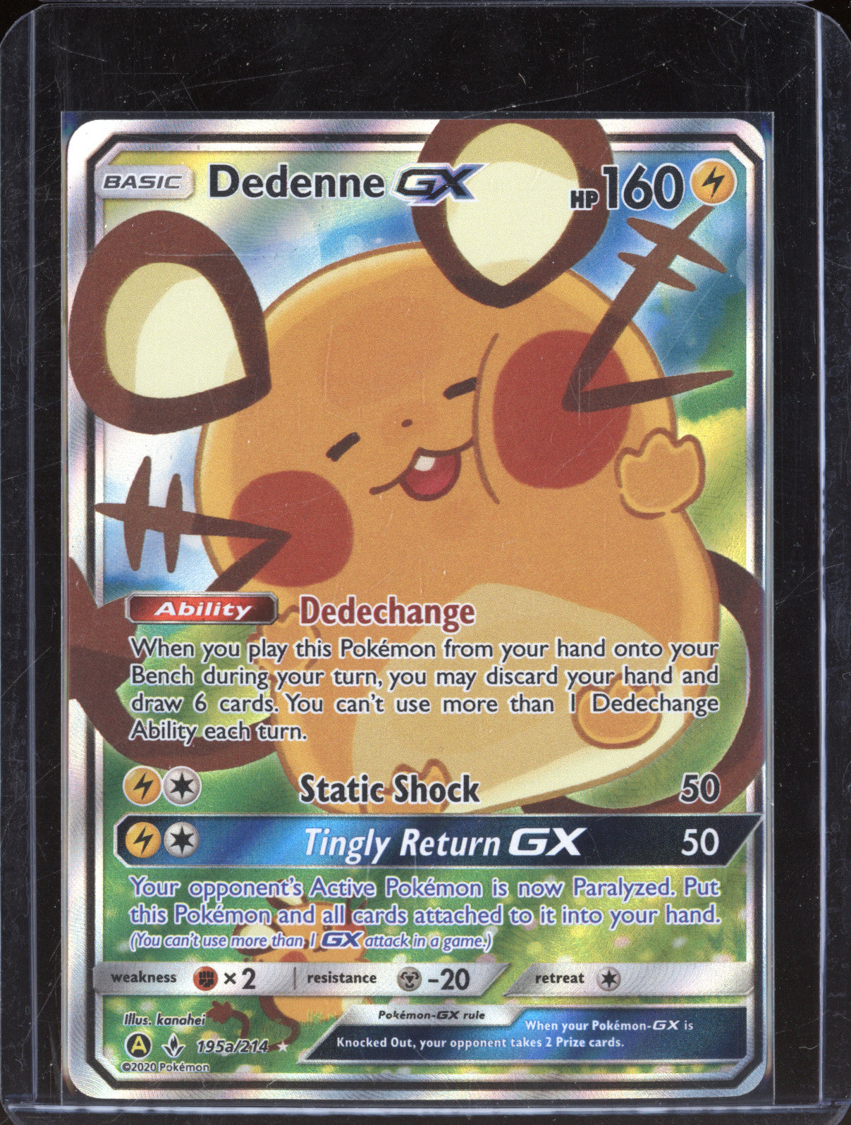 Dedenne GX 2020 Pokemon Unbroken Bonds 195a/214 Alternate Art Promos