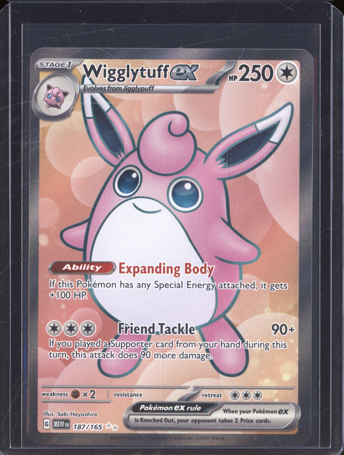 Wigglytuff ex 2023 Pokemon 151 MEW 187/165 Ultra Rare