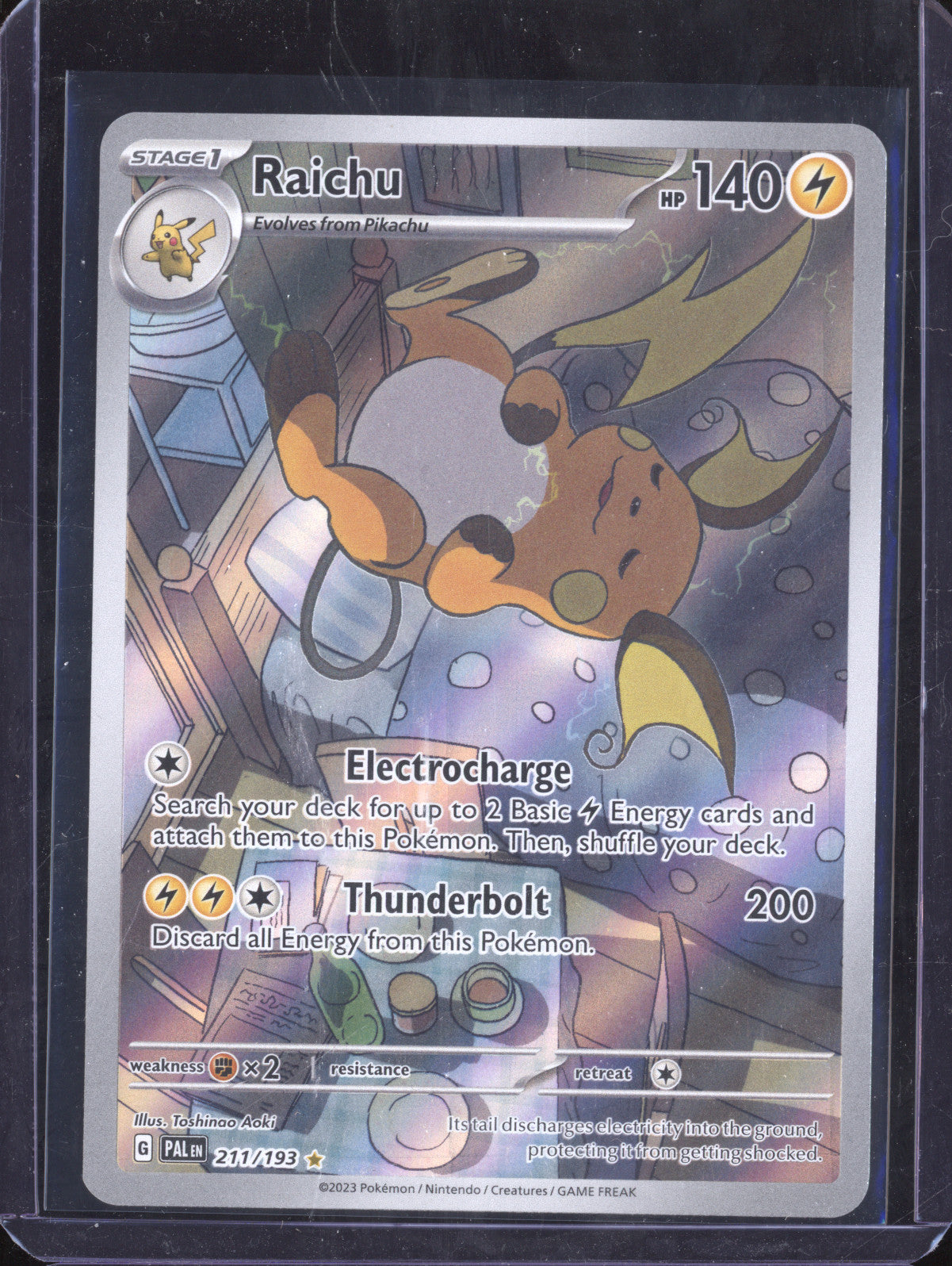 Raichu 2023 Pokemon Paldea Evolved 211/193 Illustration Rare