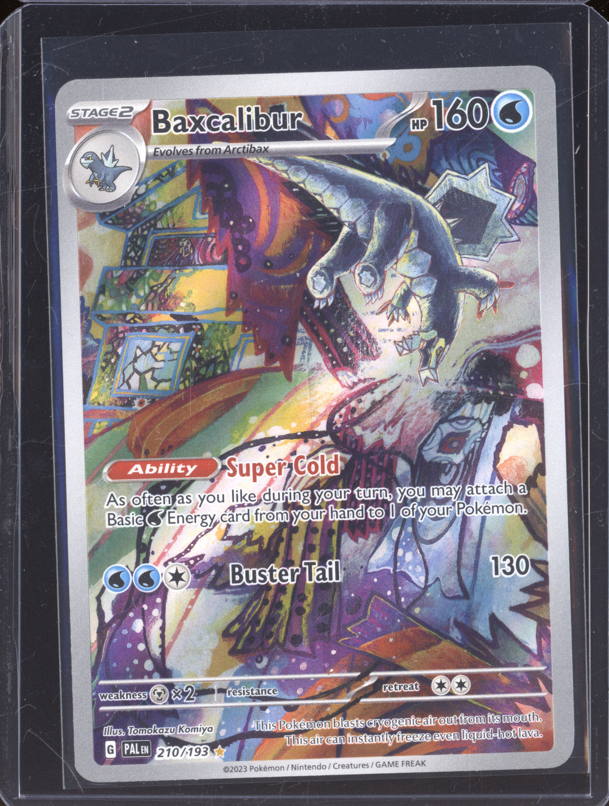 Baxcalibur 2023 Pokemon Paldea Evolved 210/193 Illustration Rare