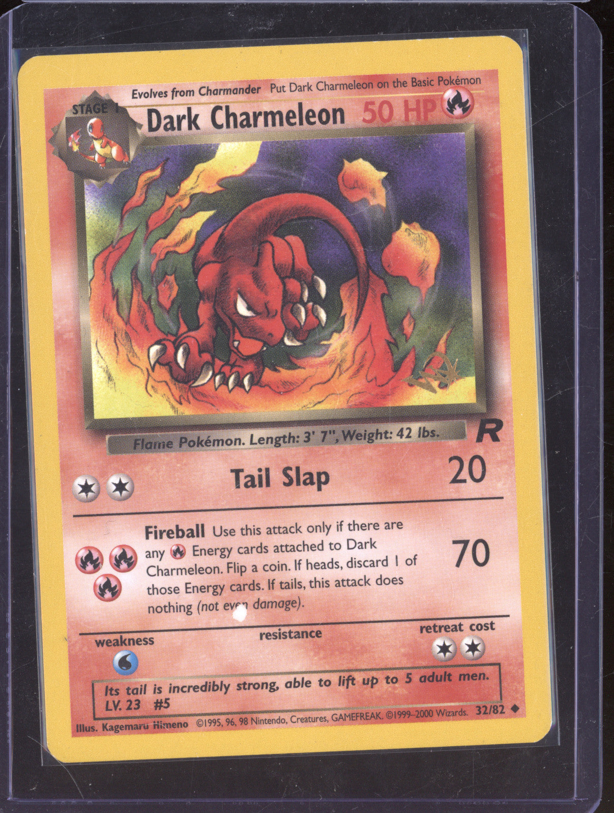 2000 Wizards of the Coast Team Rocket 32/82 Dark Charmeleon Stamped