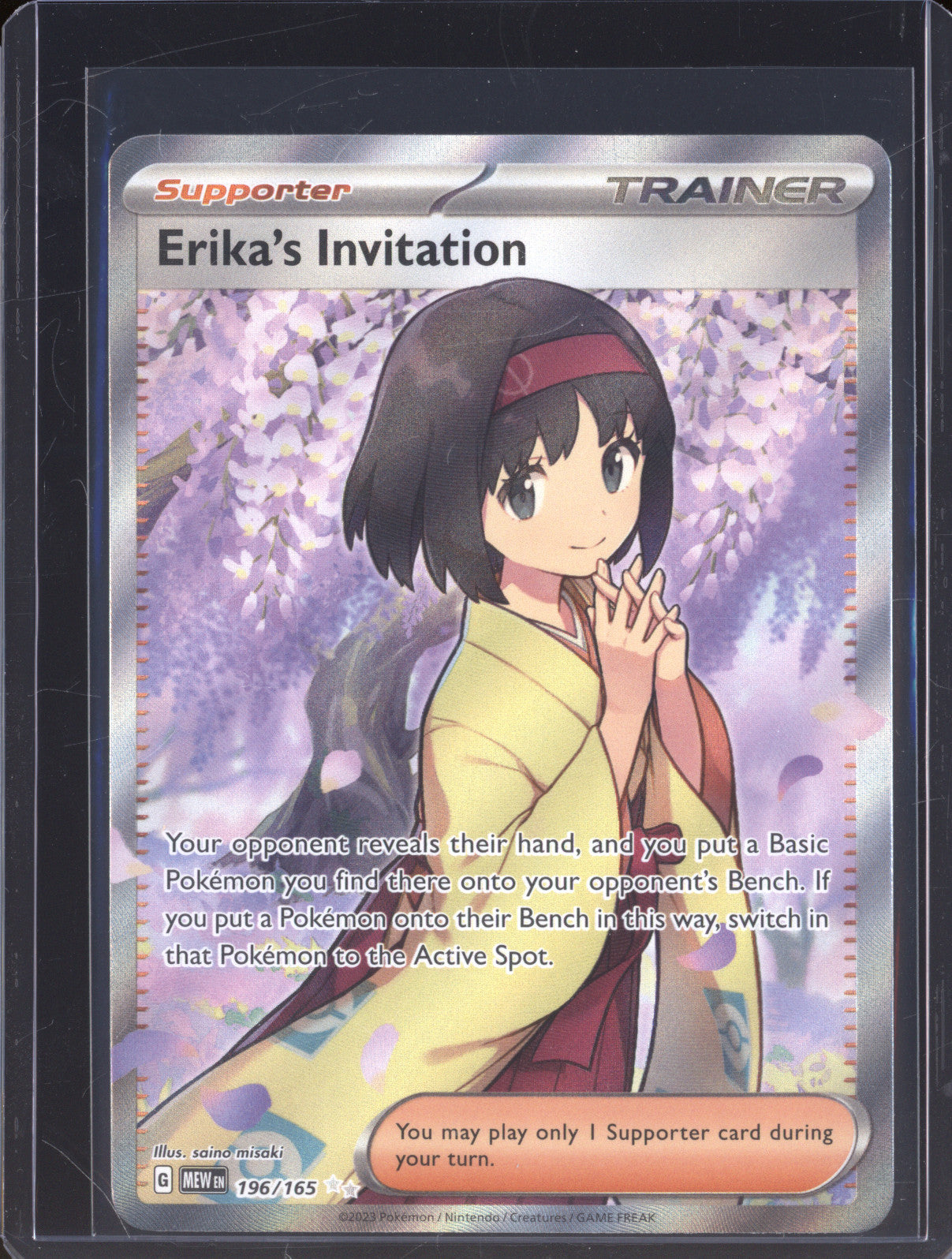 Erika's Invitation 2023 Pokemon 151 MEW 196/165 Ultra Rare