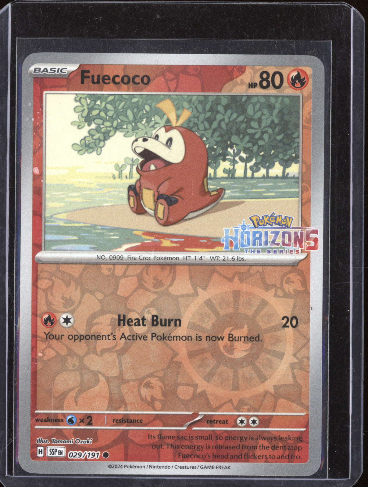 2024 Pokemon Surging Sparks SSP 029 Fuecoco Horizons Reverse Holo Promo