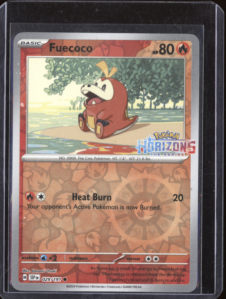 2024 Pokemon Surging Sparks SSP 029 Fuecoco Horizons Reverse Holo Prom