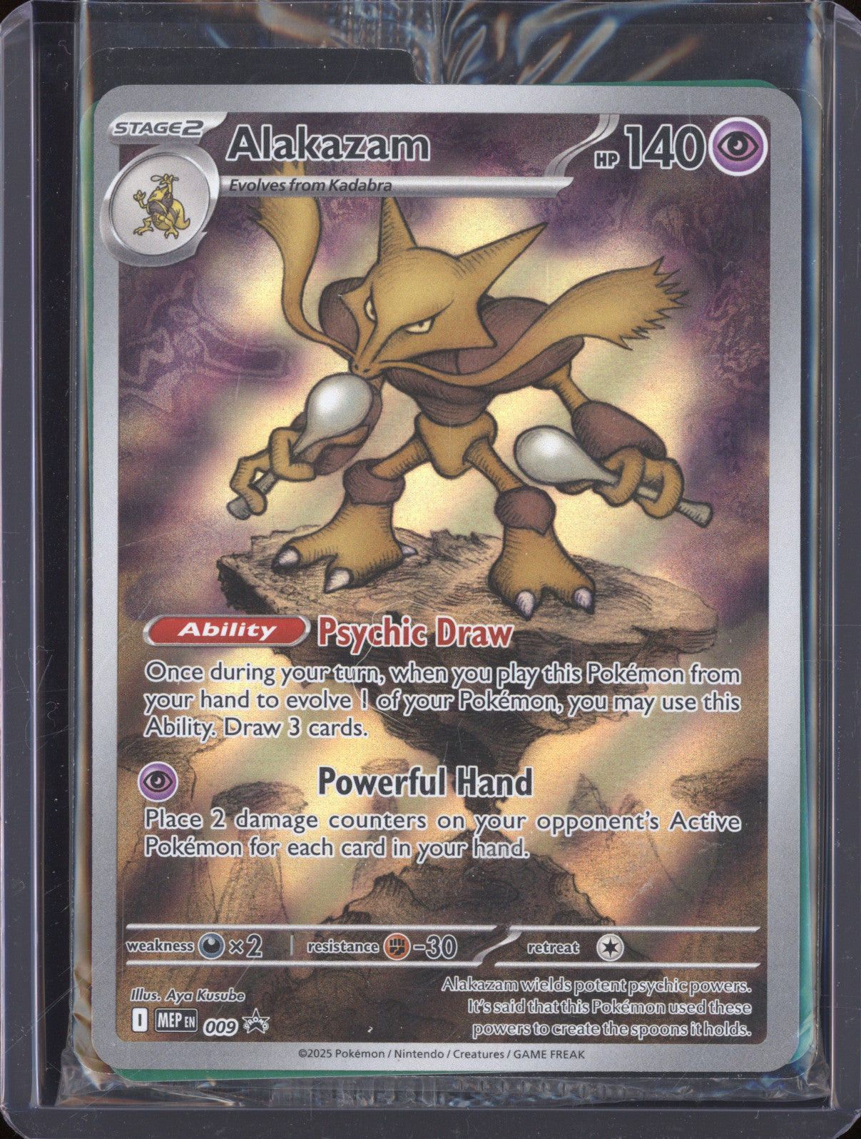 Alakazam 2025 Pokemon Mega Evolutions Promo MEP 009 ETB Promo