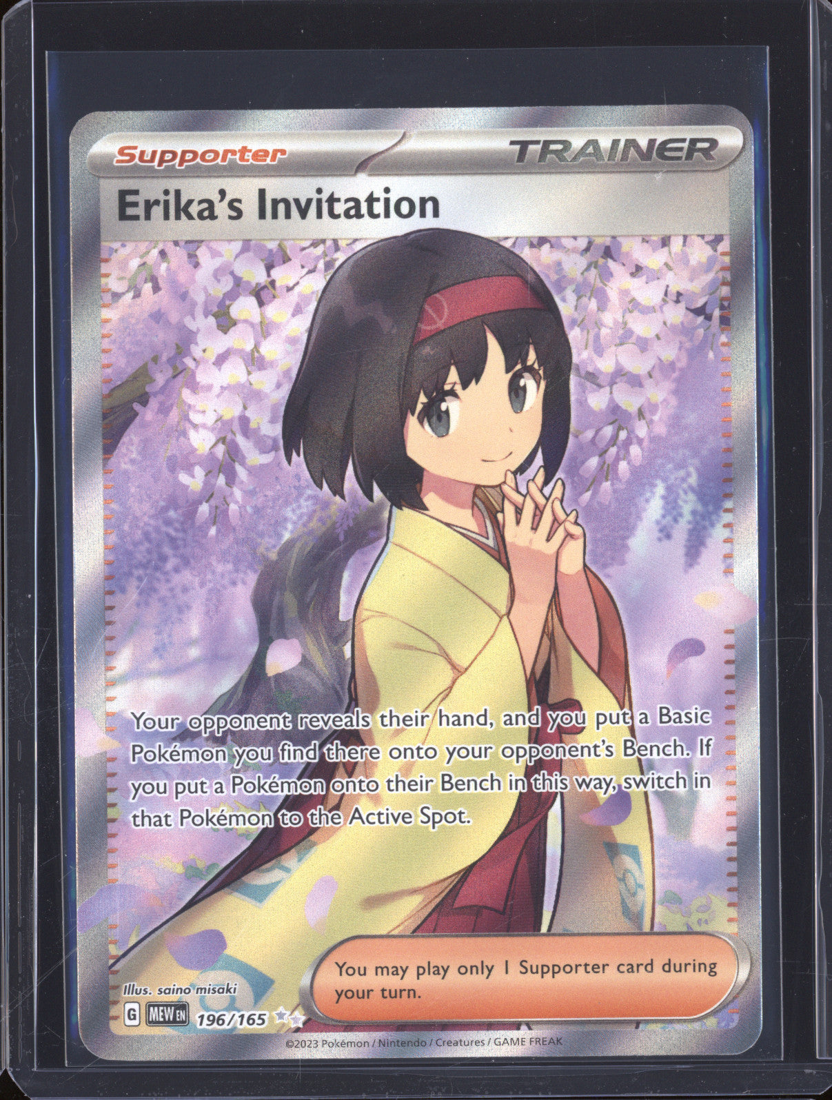 Erika's Invitation 2023 Pokemon 151 MEW 196/165 Ultra Rare
