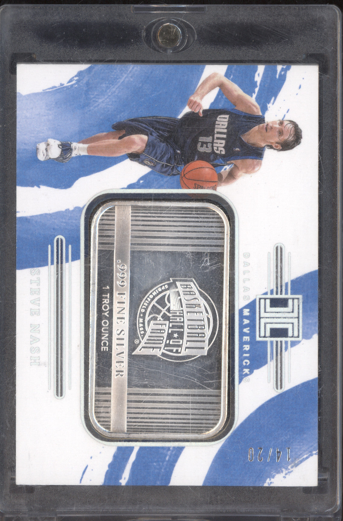 2023-24 Panini Impeccable Steve Nash Fine Silver Bar Hall of Fame 14/20