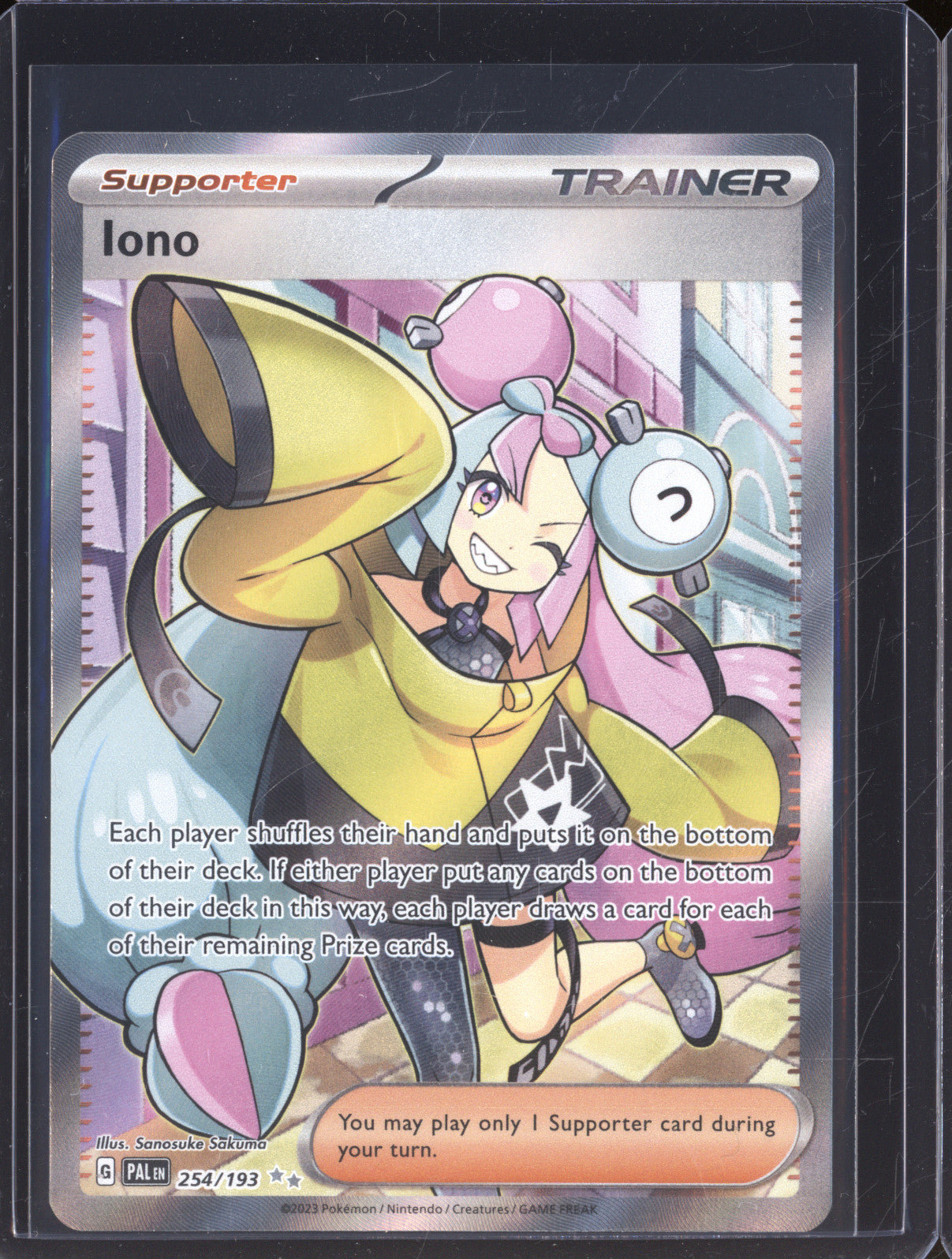 Iono 2023 Pokemon Paldea Evolved PAL 254/193 Ultra Rare