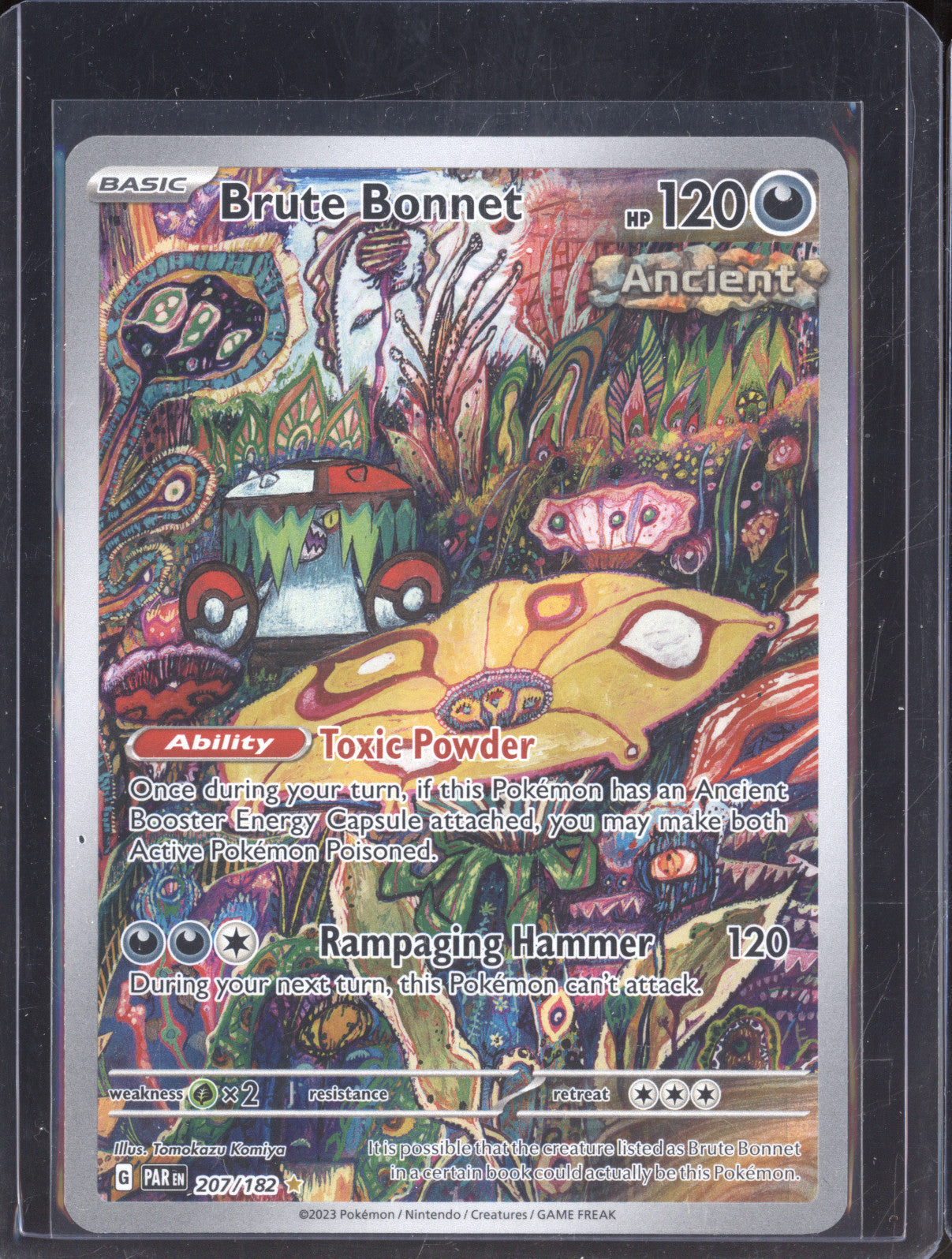 2023 Pokemon Paradox Rift 207 Brute Bonnet Illustration Rare