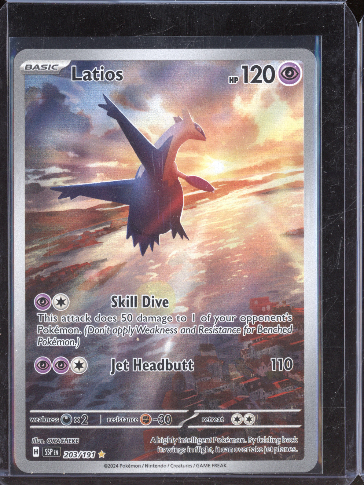 Latios 2024 Pokemon Surging Sparks SSP 203/191 Illustration Rare