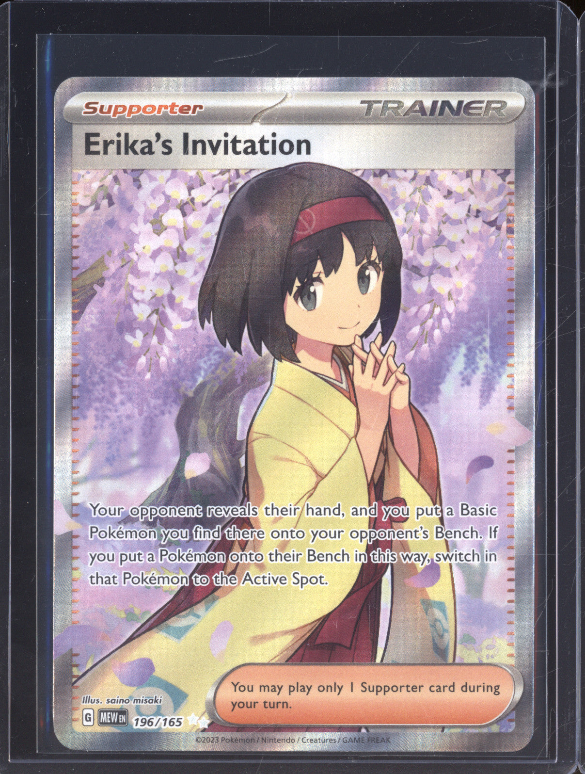 Erika's Invitation 2023 Pokemon 151 MEW 196/165 Ultra Rare