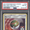 Nest Ball 2017 Pokemon Sun & Moon 123/149 Pokemon League Staff Rev Foil PSA 8