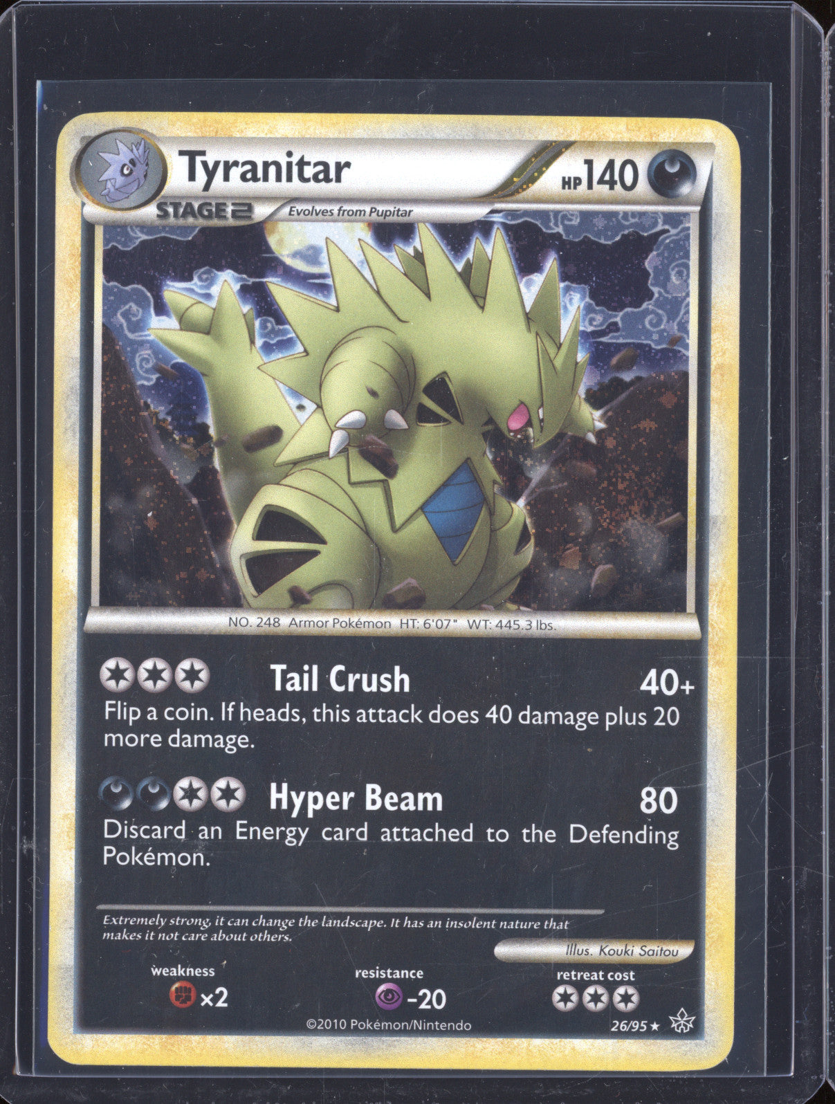 Tyranitar 2010 Pokemon HS Unleashed 26/95 Holo