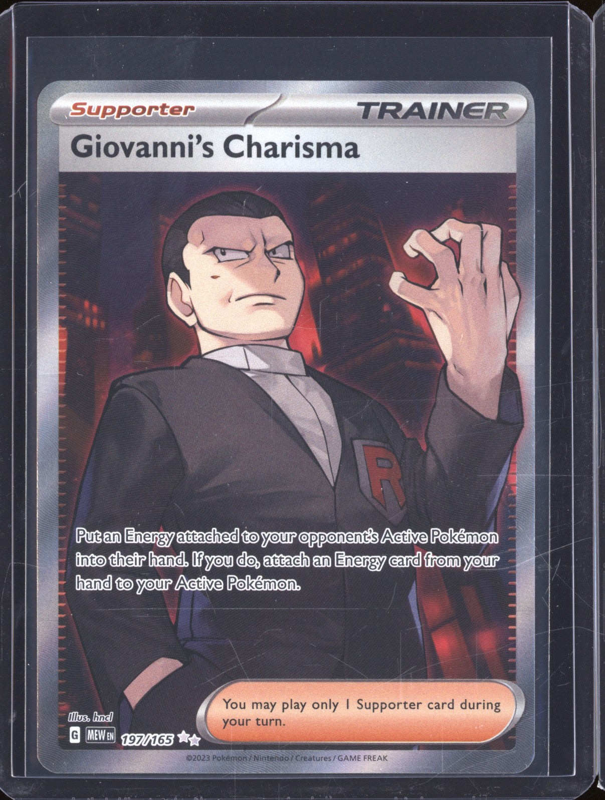 Giovanni's Charisma 2023 Pokemon 151 MEW 197/165 Ultra Rare