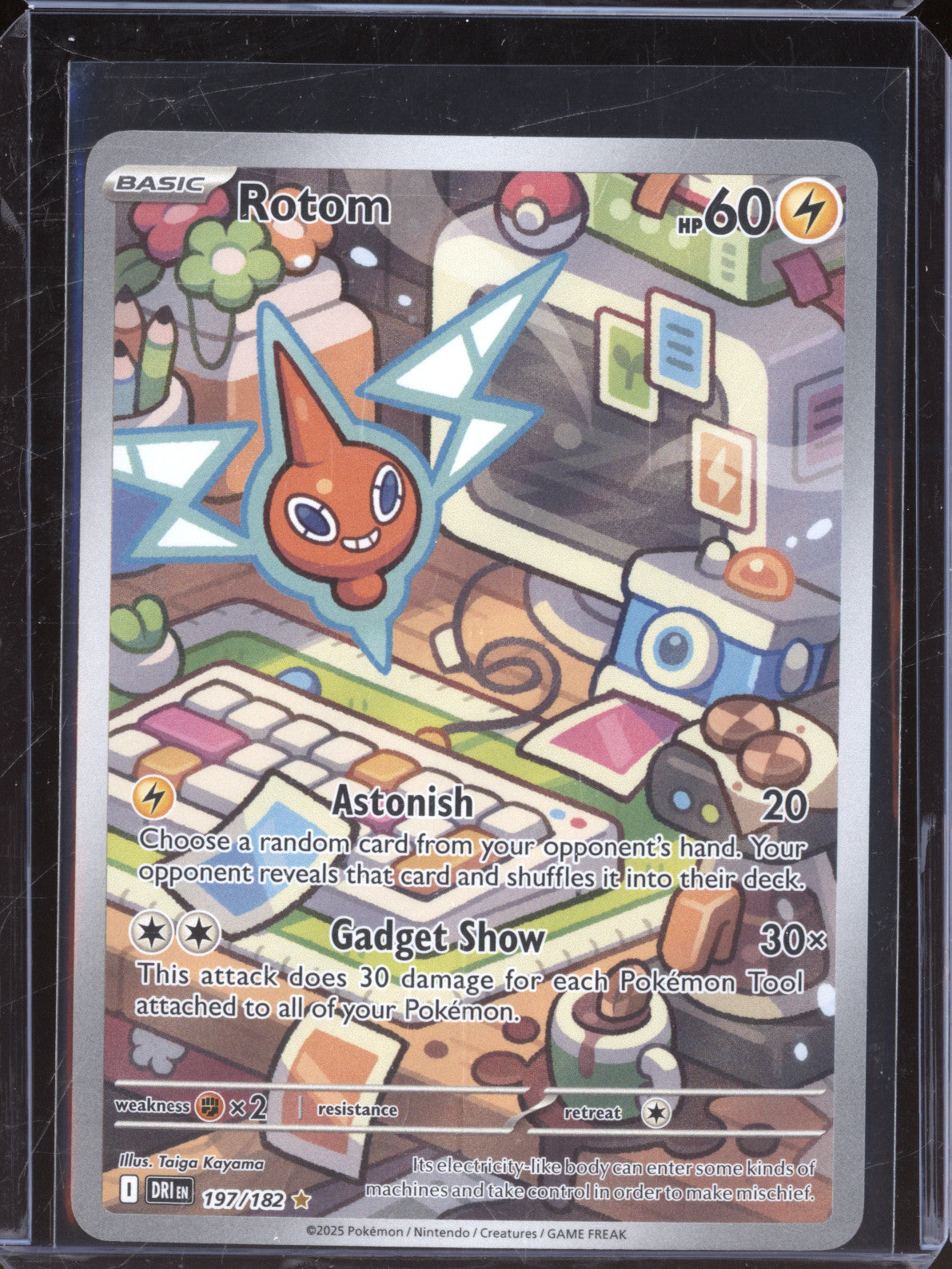 Rotom 2025 Pokemon Destined Rivals DRI 197/182 Illustration Rare