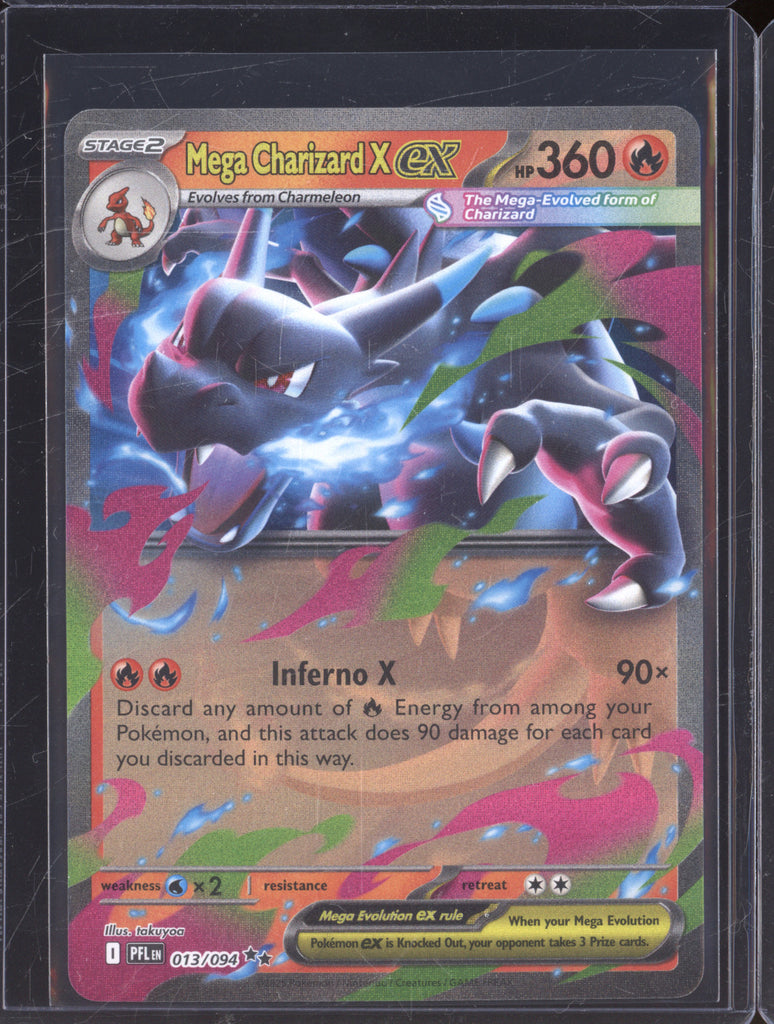 2025 Pokemon Phantasmal Flames PFL 013/094 Mega Charizard X ex 2025 Pokemon Phantasmal Flames PFL 013/094 Mega Charizard X ex