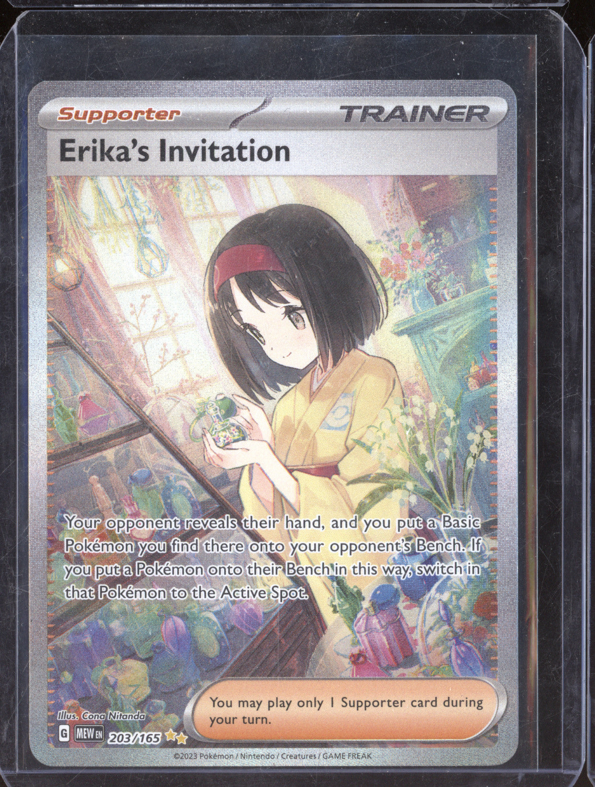 2023 Pokemon Scarlet & Violet MEW EN 151 203/165 Erika Special Illustration Rare