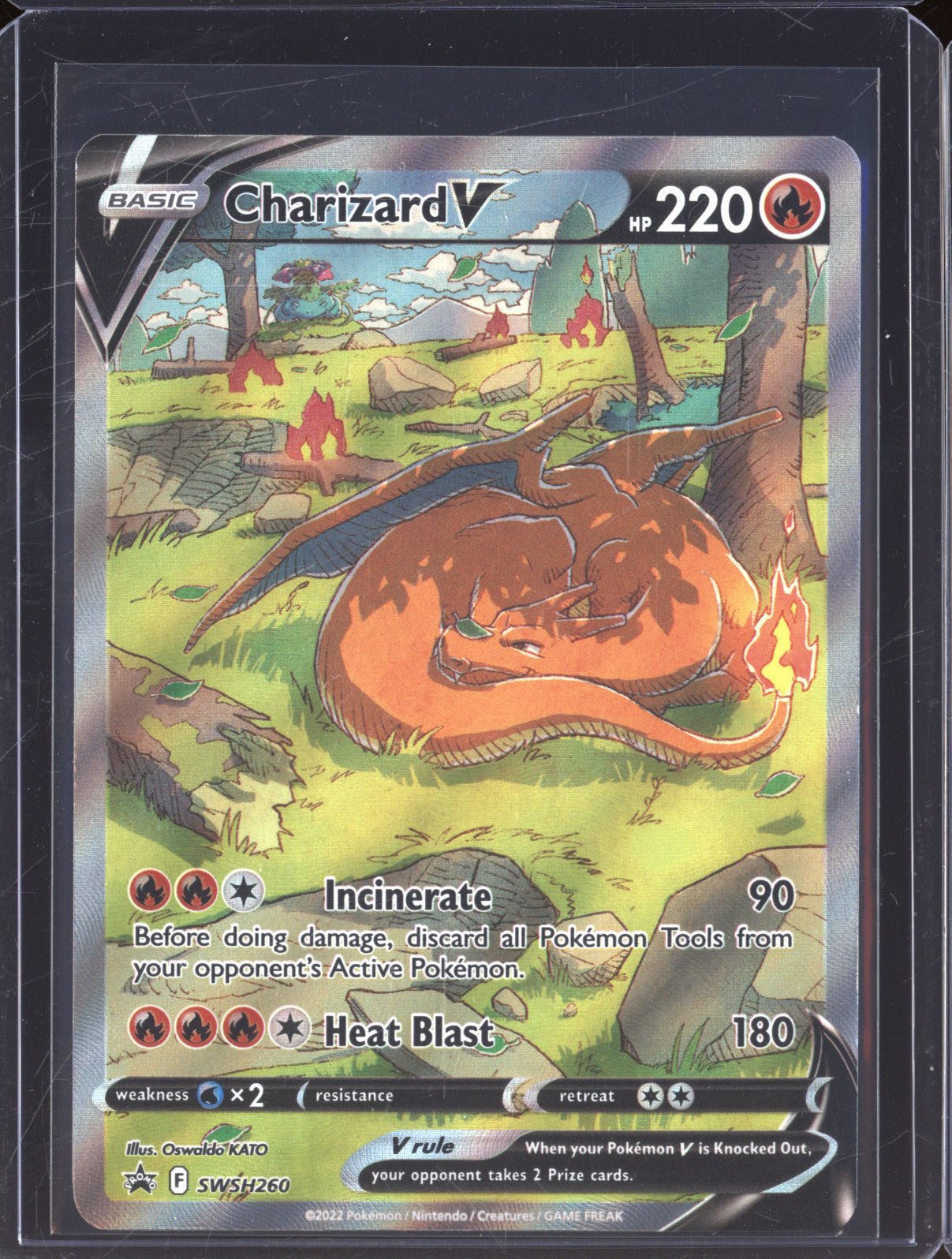 Charizard V 2022 Pokemon Sword & Shield Promos SWSH260 Black Star Promo