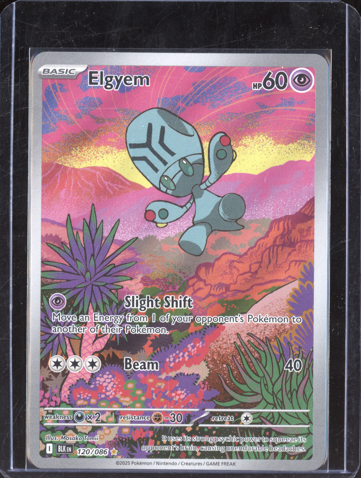2025 Pokemon Black Bolt 120 Elgyem Black Bolt