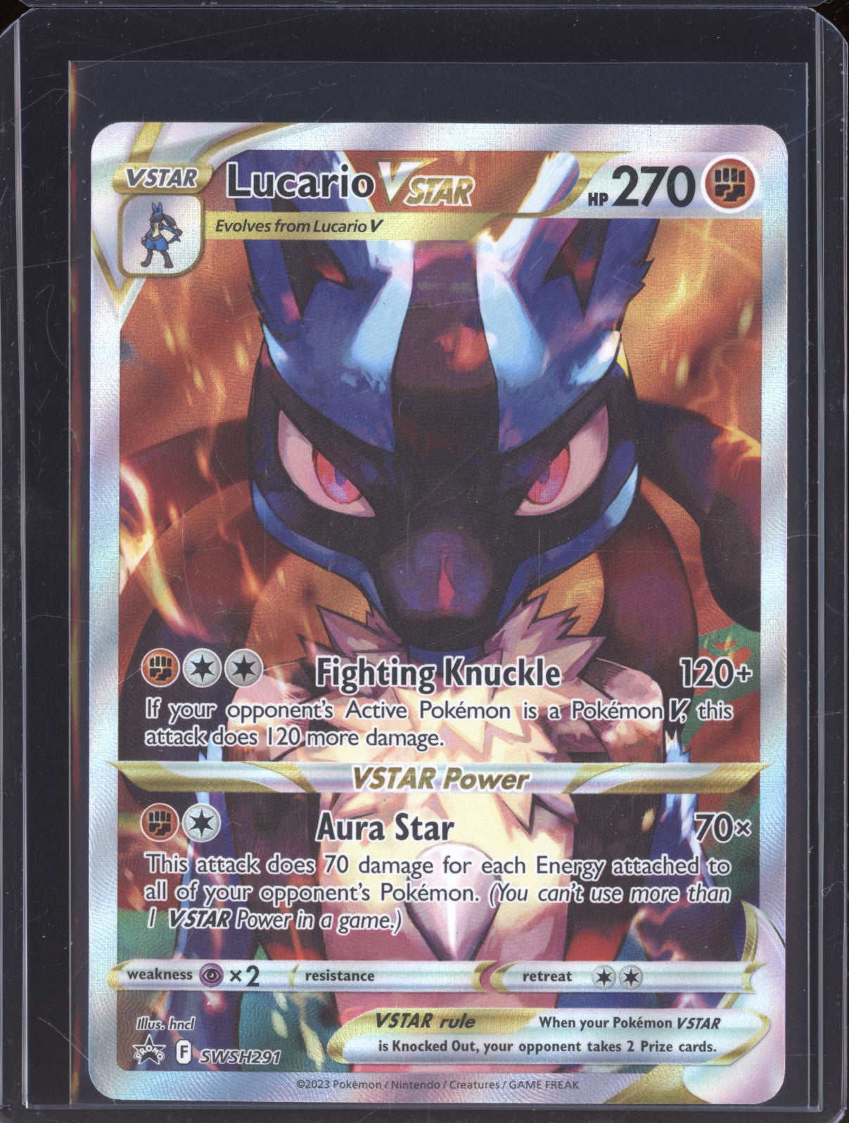 2023 Pokemon Sword & Shield Crown Zenith SWSH291 Lucario VSTAR Full Art