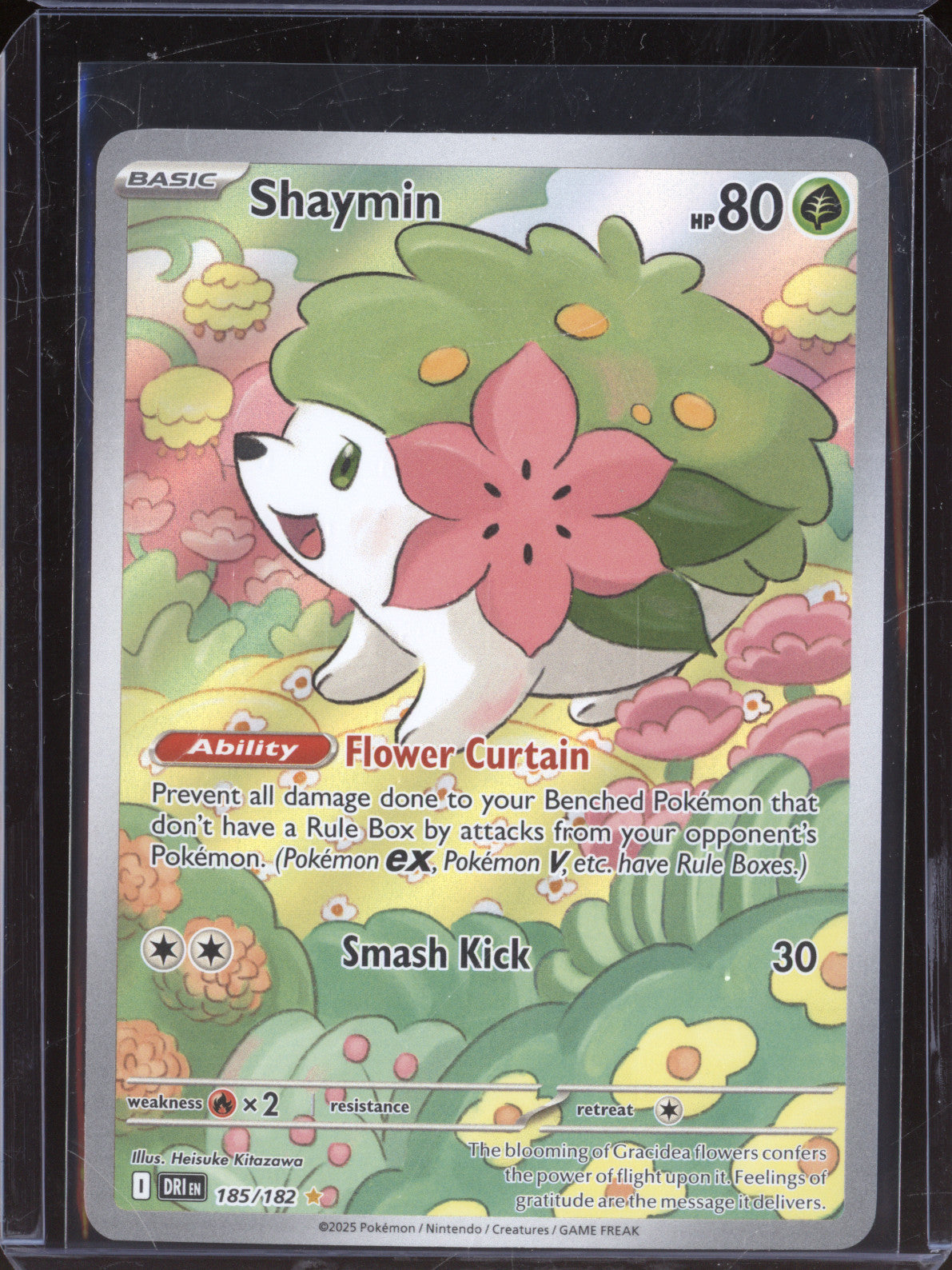 Shaymin 2025 Pokemon Destined Rivals DRI 185/182 Illustration Rare