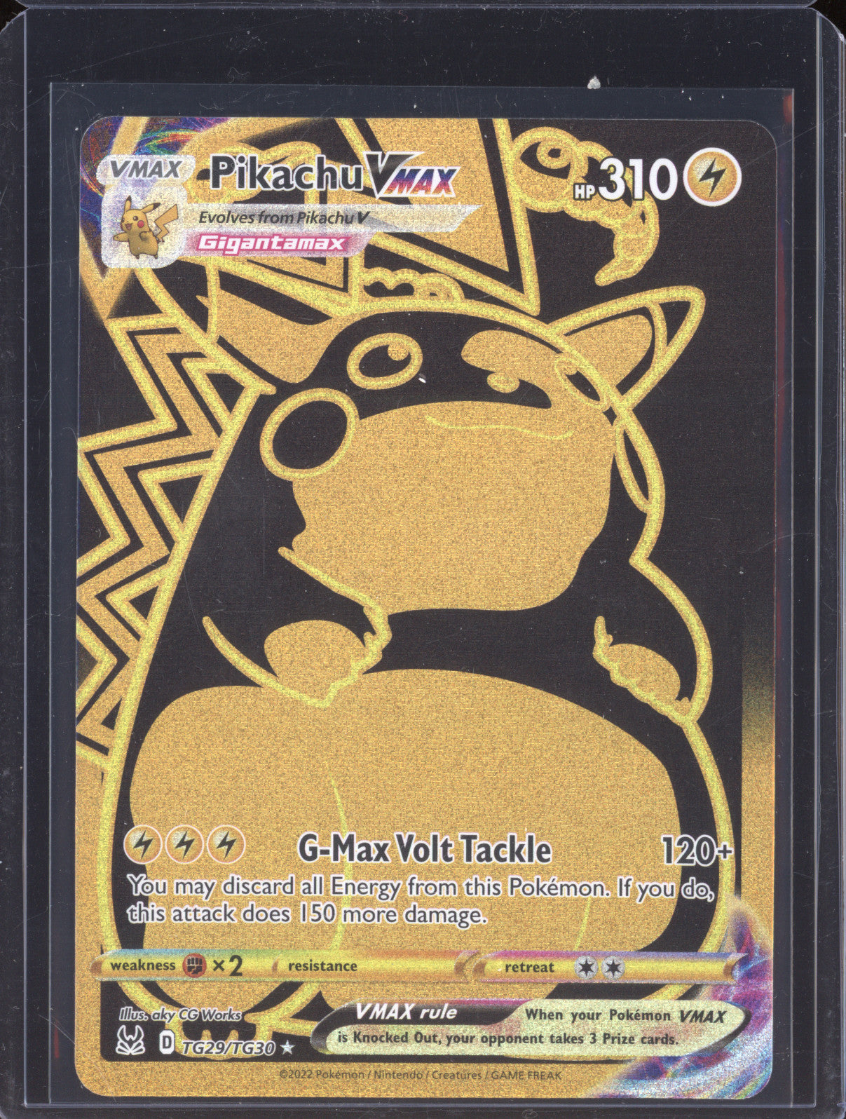 Pikachu VMax 2022 Pokemon Lost Origin TG29/TG30 Full Art