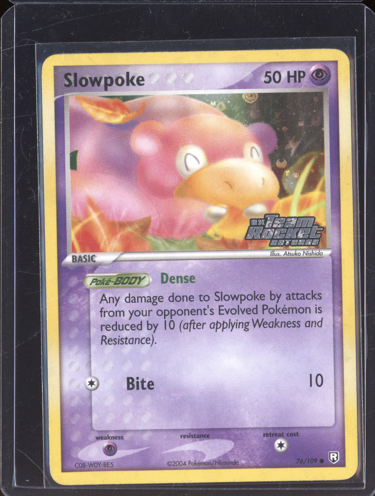 2004 Pokemon EX Team Rocket Returns 76/109 Slowpoke Reverse Holo