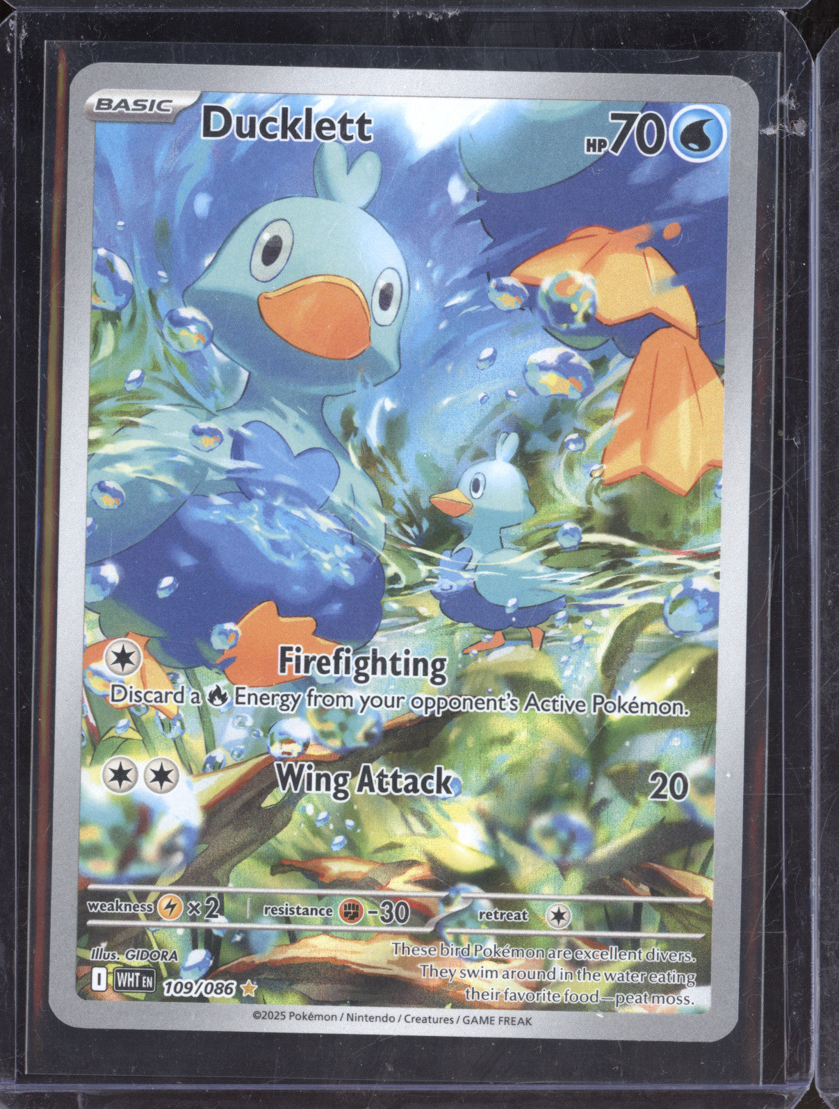 2025 Pokemon Scarlet & Violet 109/086 Ducklett White Flare