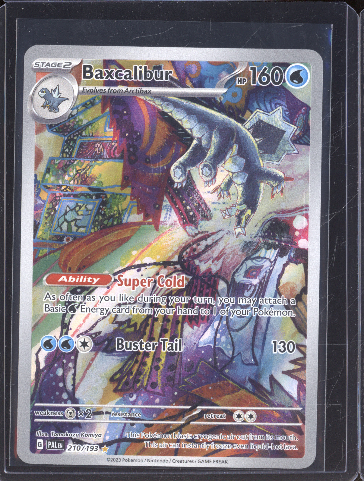 Baxcalibur 2023 Pokemon Paldea Evolved 210/193 Illustration Rare