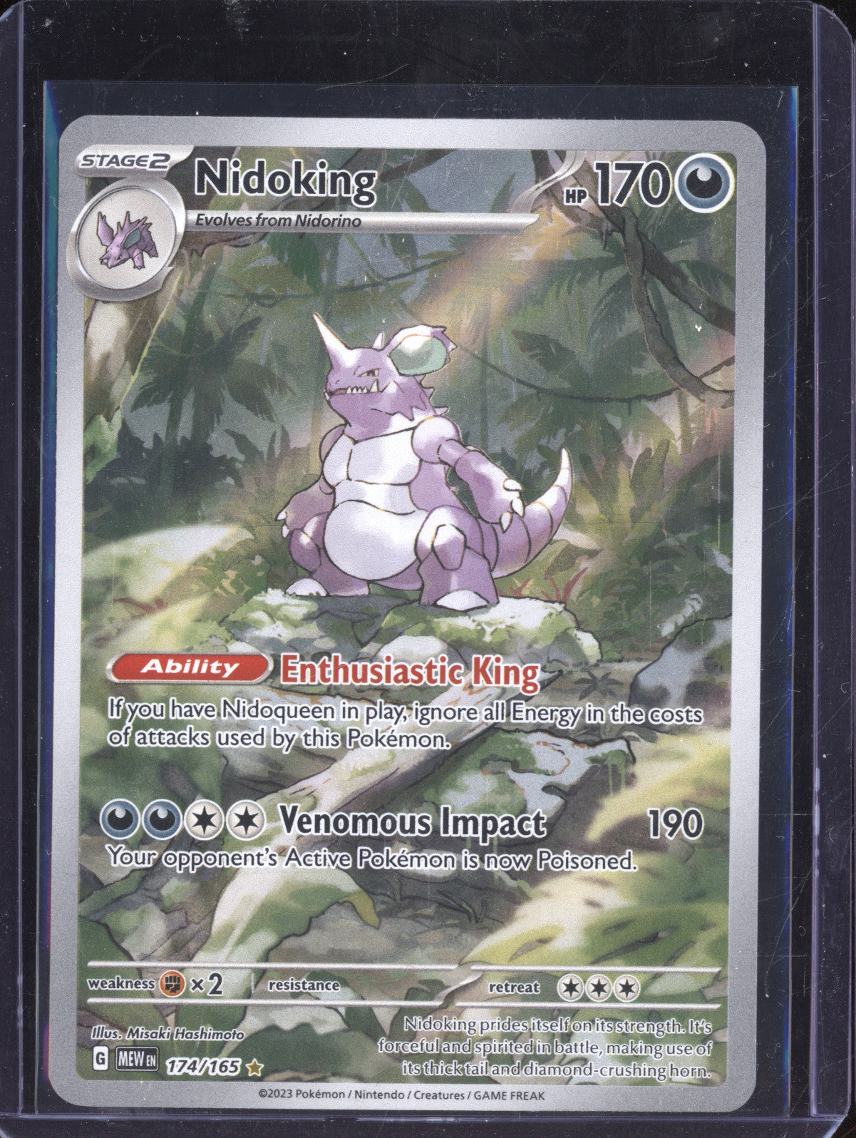 Nidoking 2023 Pokemon 151 174/165 Illustration Rare