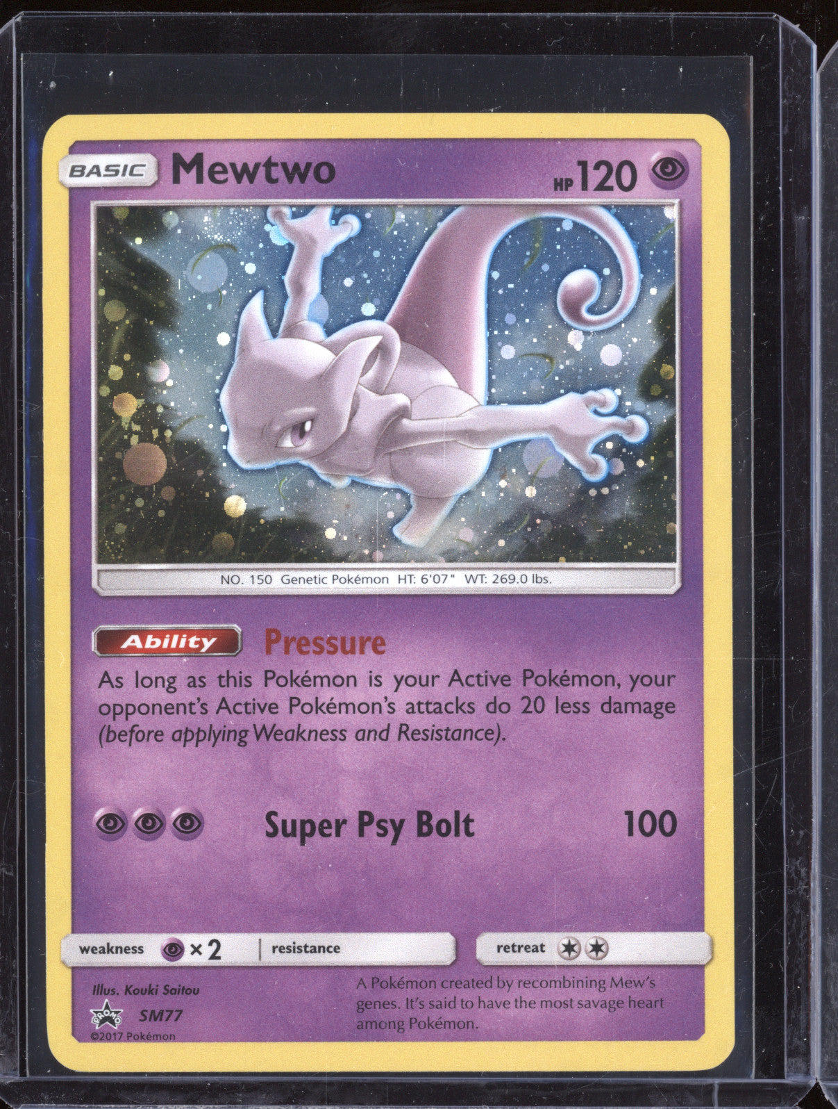 2017 Pokemon Sun & Moon Promo SM77 Mewtwo Holo