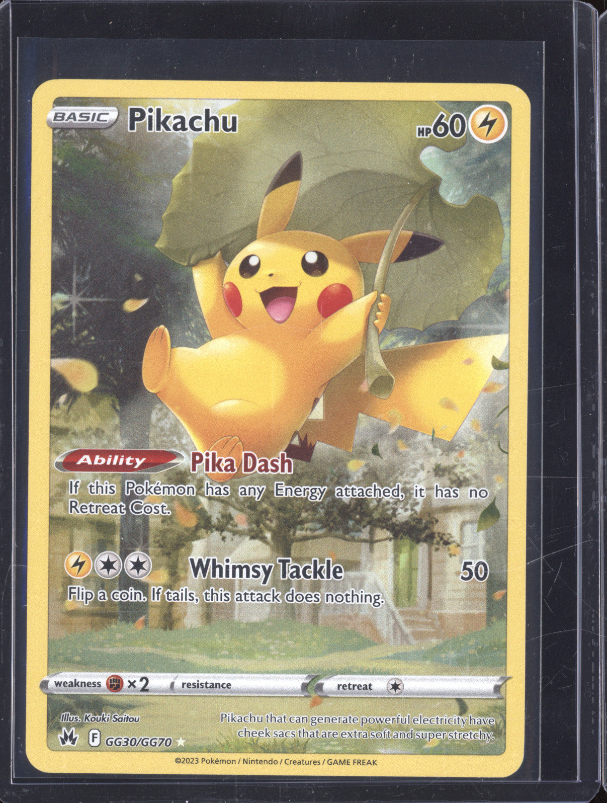 Pikachu 2023 Pokemon Crown Zenith GG30/GG70 Full Art